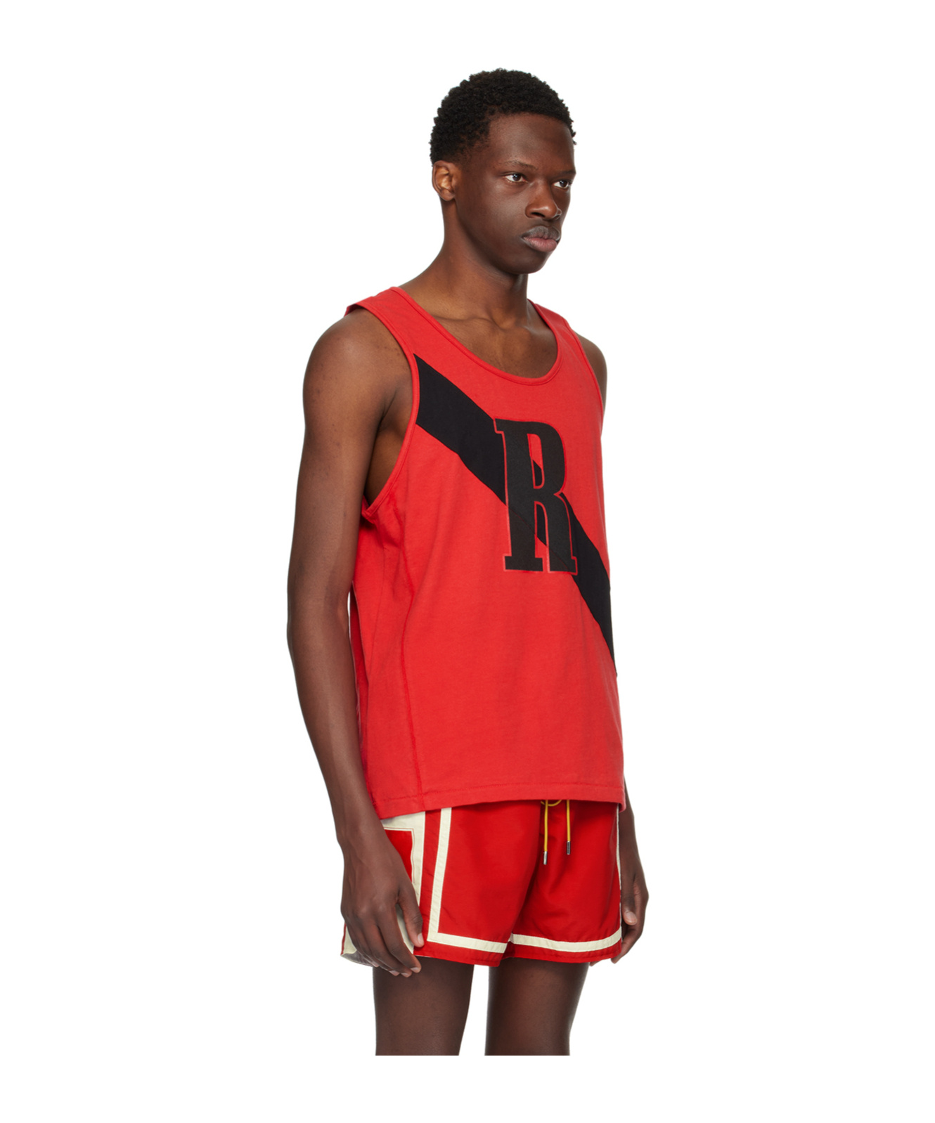Rhude Man Tank Top Red Size Xl Cotton In Red