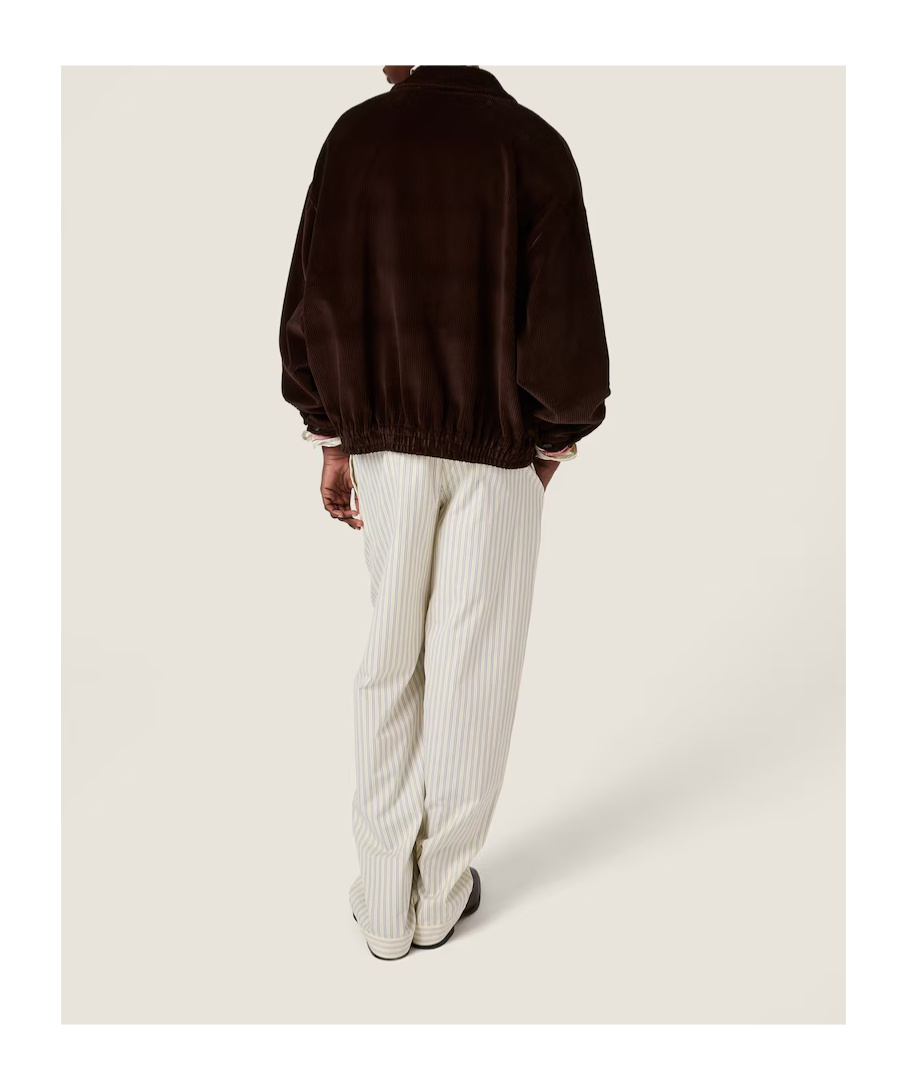 Miu Miu Corduroy Blouson Jacket In Brown