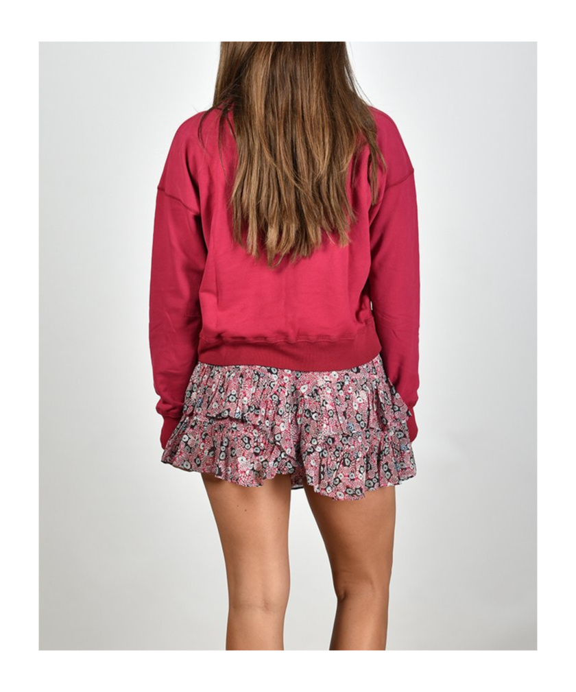 Isabel Marant Étoile Mobily Logo Jersey Sweatshirt In Red