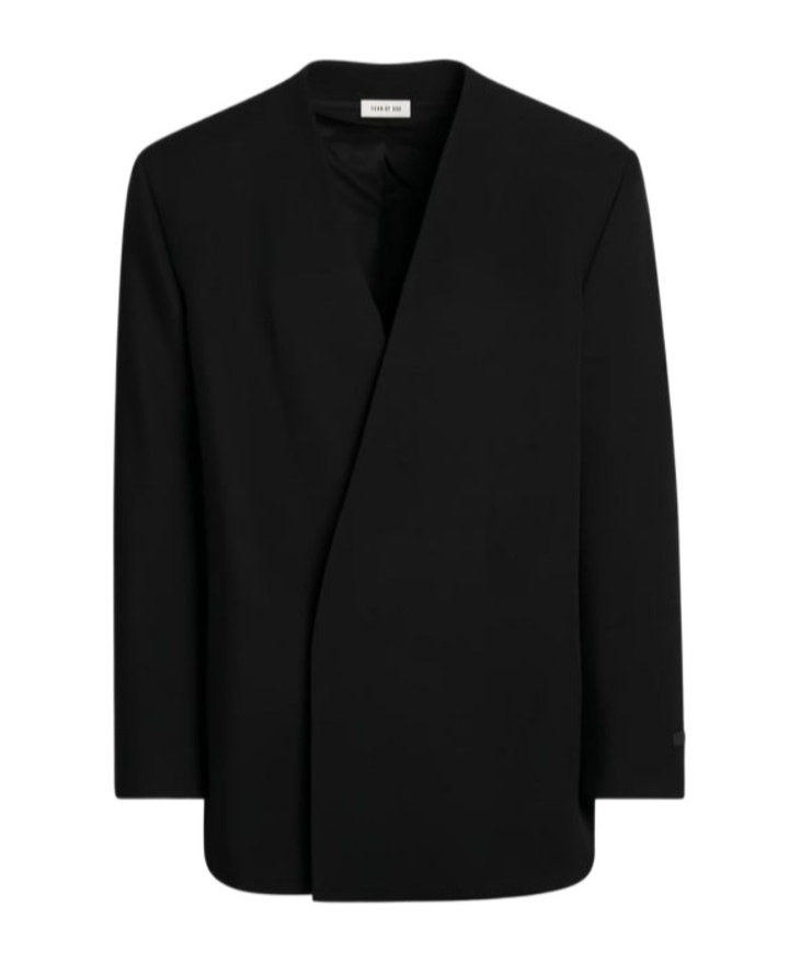 Fear Of God Wool Double-breasted Blazer In Black