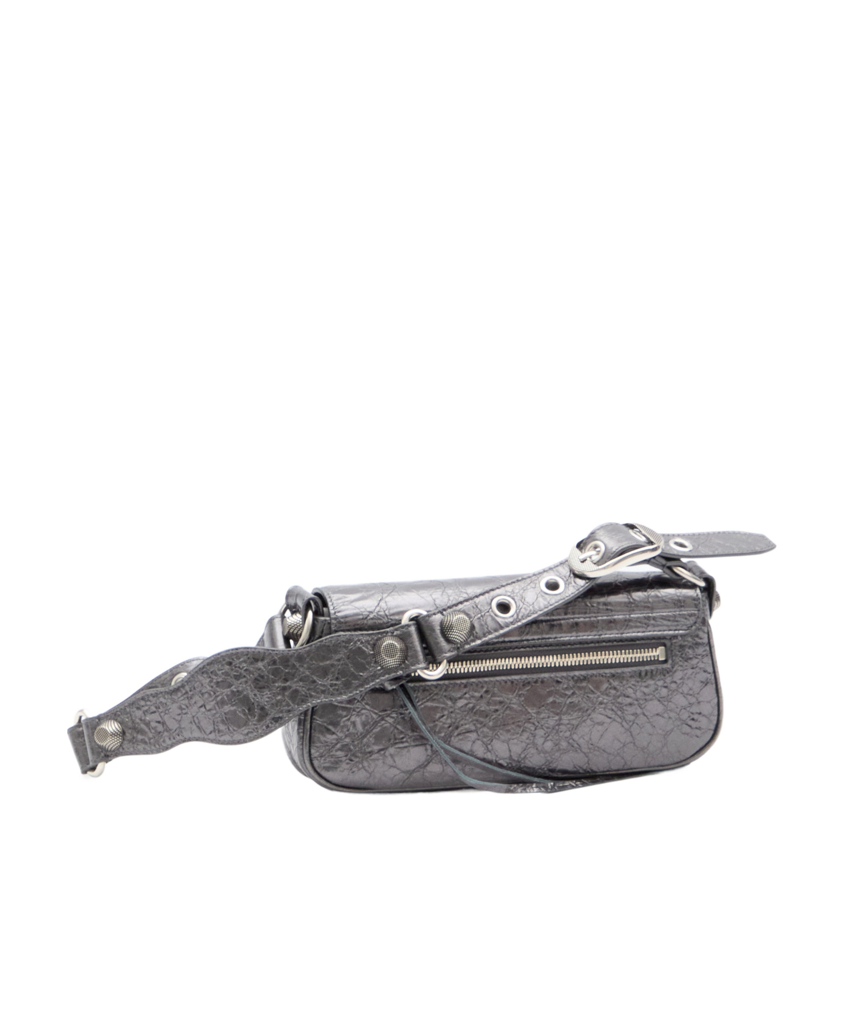 Balenciaga Gray Xs Sling Shoulder Bag For Women In Black