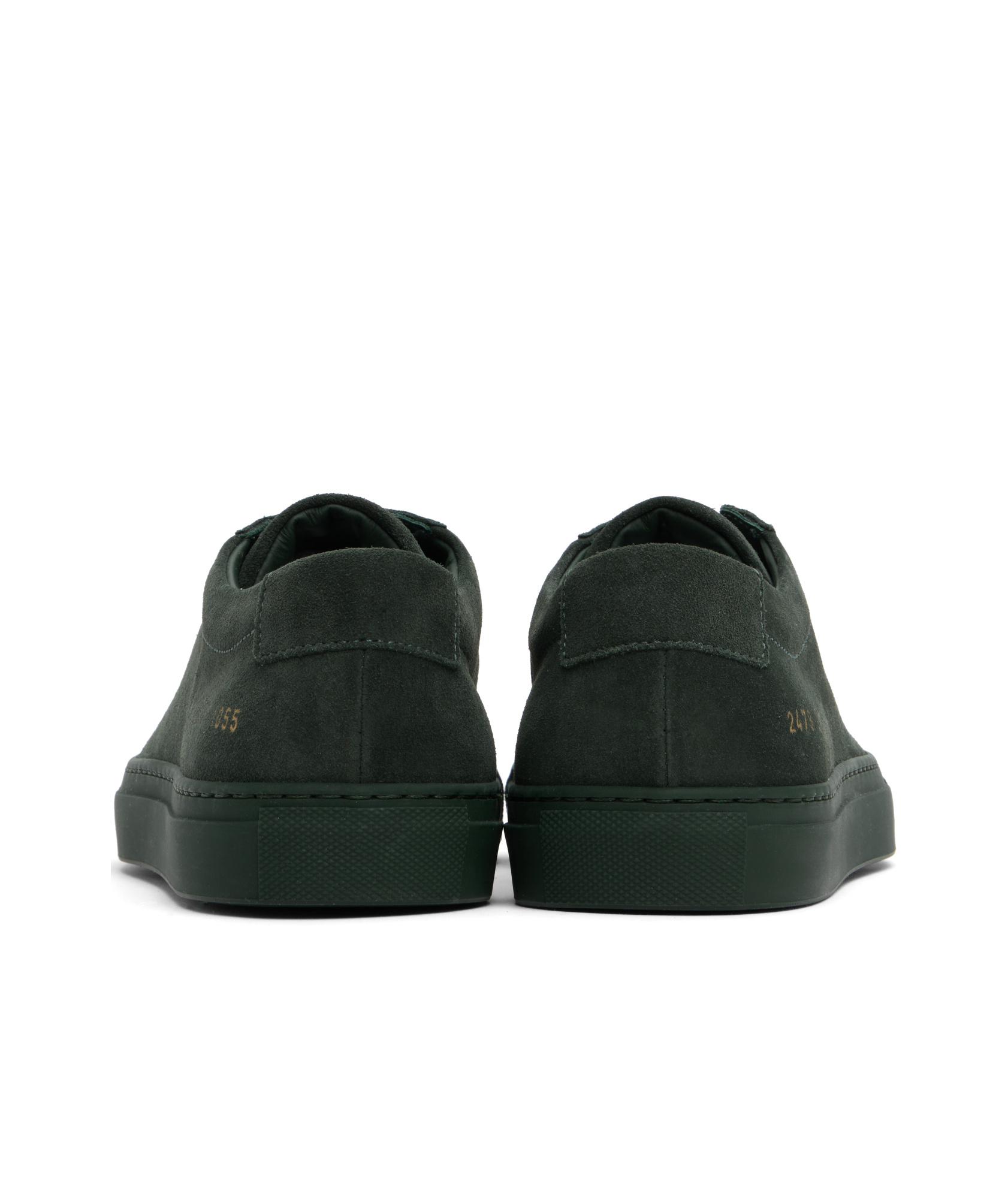Common Projects Green Achilles Tonal Suede Sneakers In Black