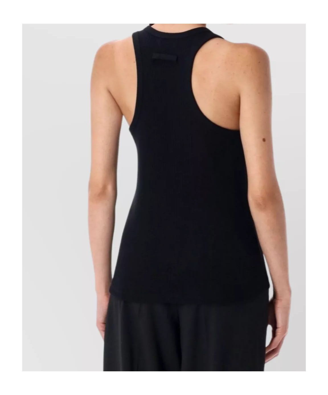 Jean Paul Gaultier Double Buckle Racerback Tank Top In Black