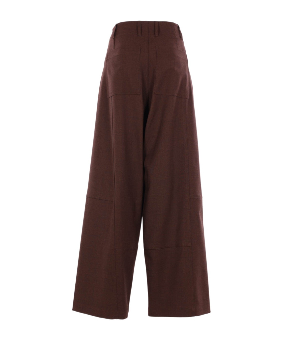 Plan C Casual Pants With Belt Loops In Brown