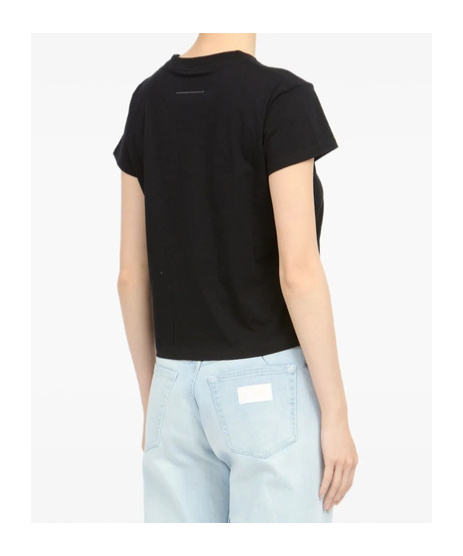 Mm6 Maison Margiela Mm6 By Maison Margiela Numeric Cotton Jersey T-shirt In Black