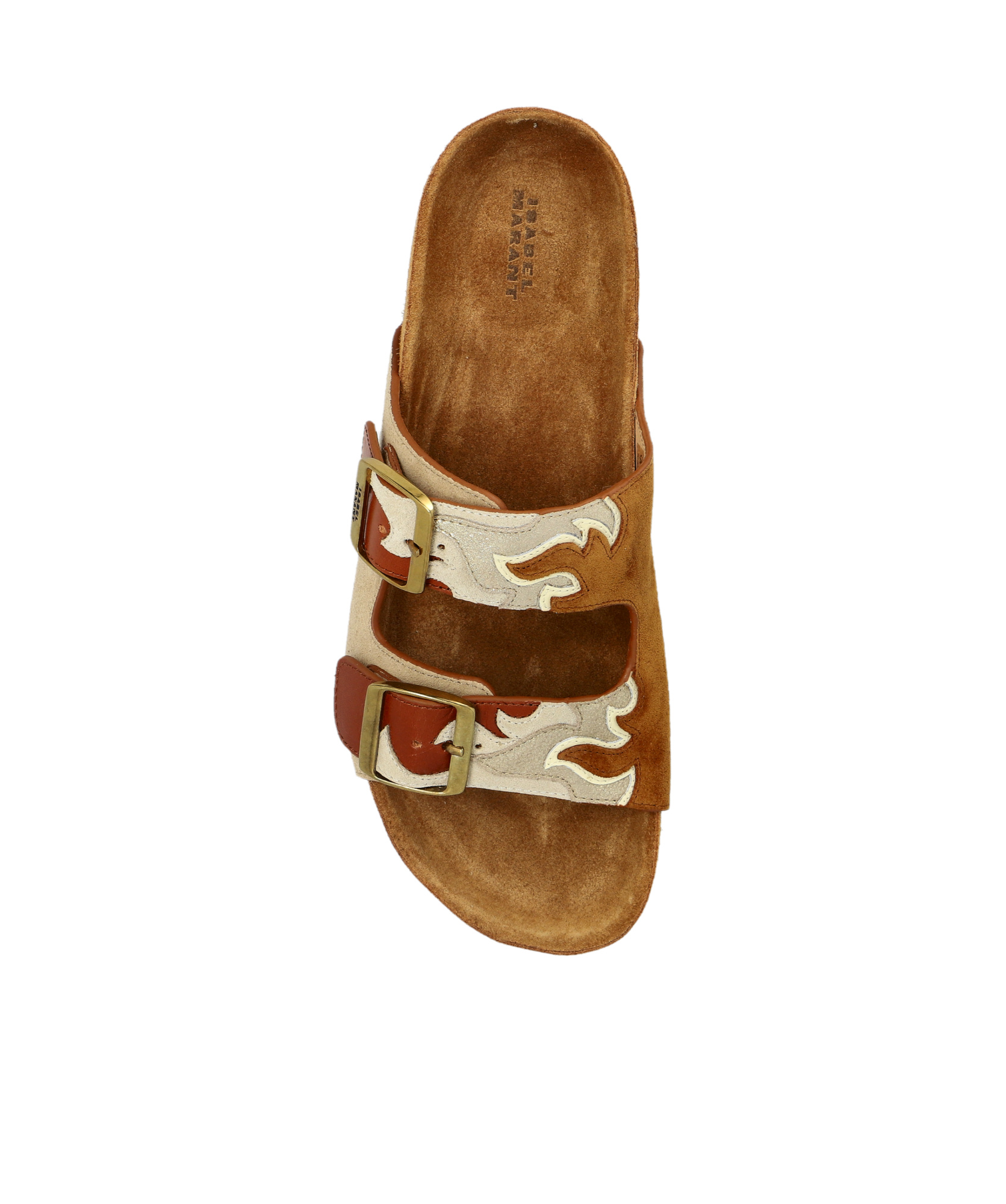 Isabel Marant Lelik Western Double-buckle Slide Sandals In Brown