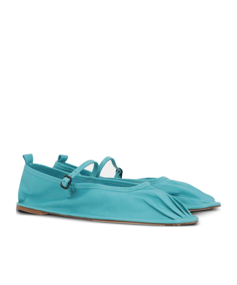 Hereu Dansa Mary Jane Ballet Flats In Turquoise