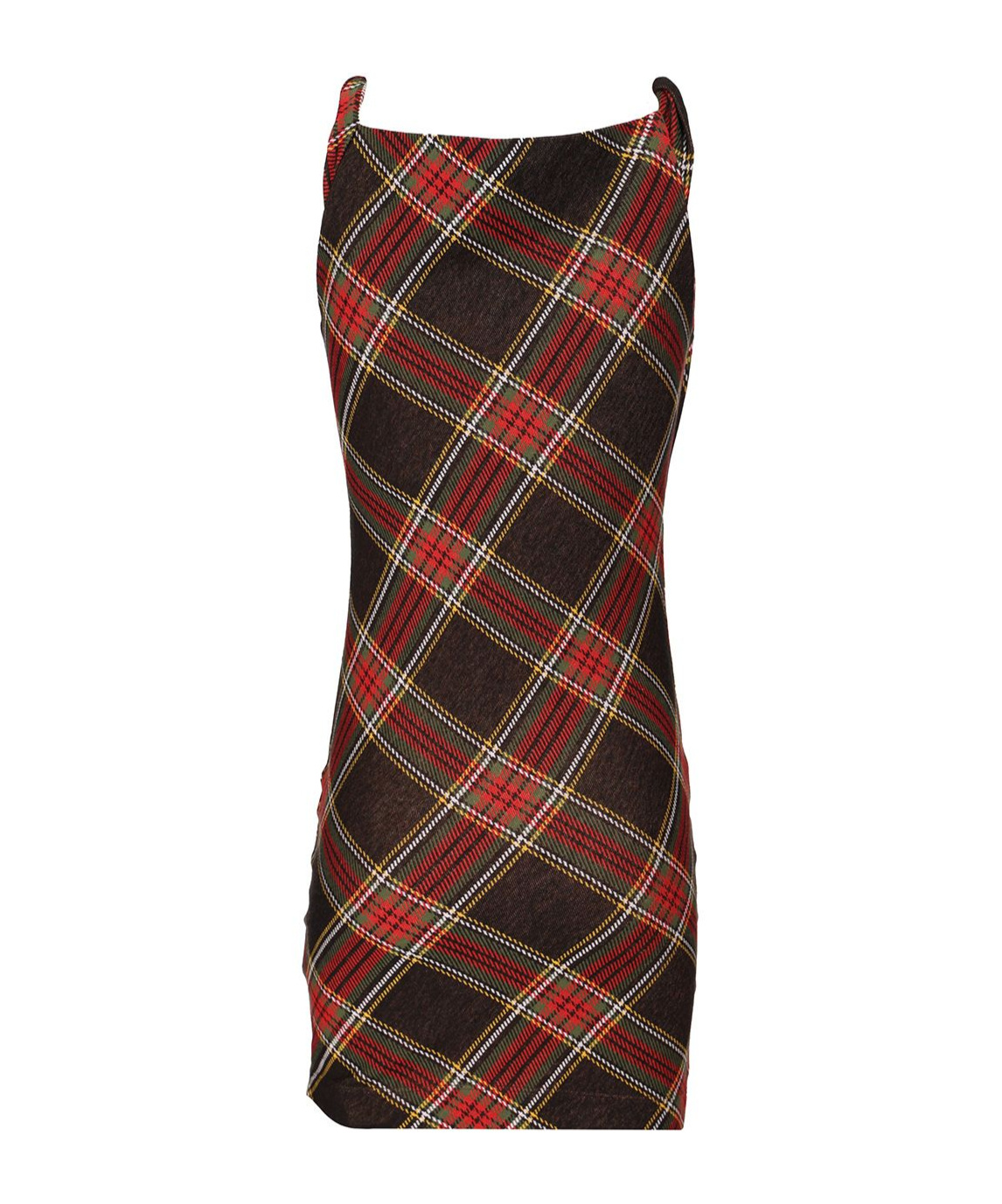 Vivienne Westwood Sleeveless Square Neckline Tartan Dress In Multi