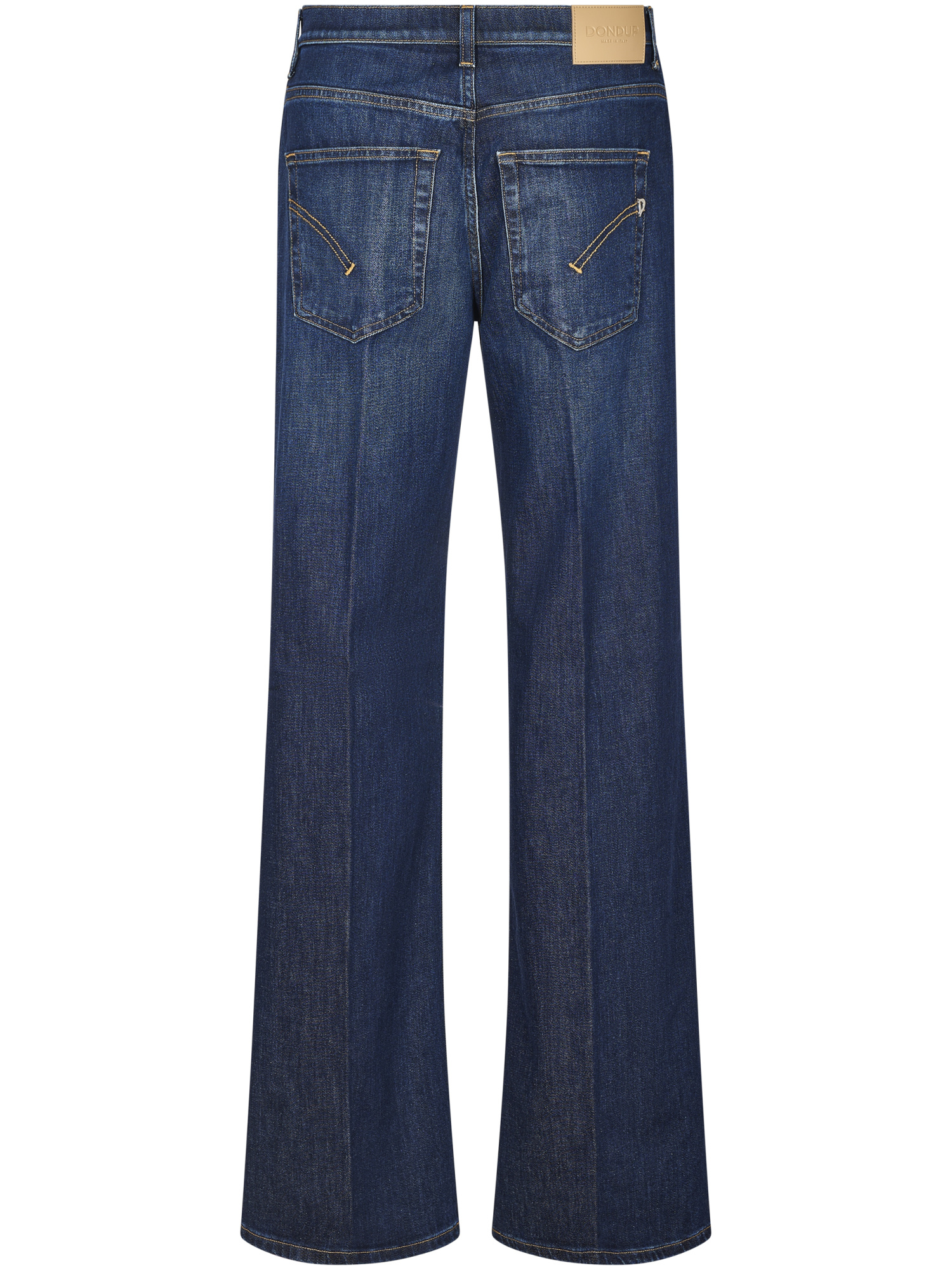 Dondup Wide-leg Denim Trousers With Unique Zippered Pockets In Blue