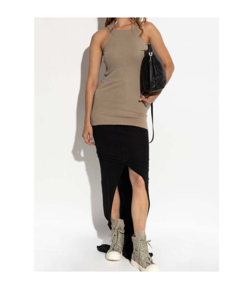 Rick Owens Drkshdw Sleeveless Vest In Brown