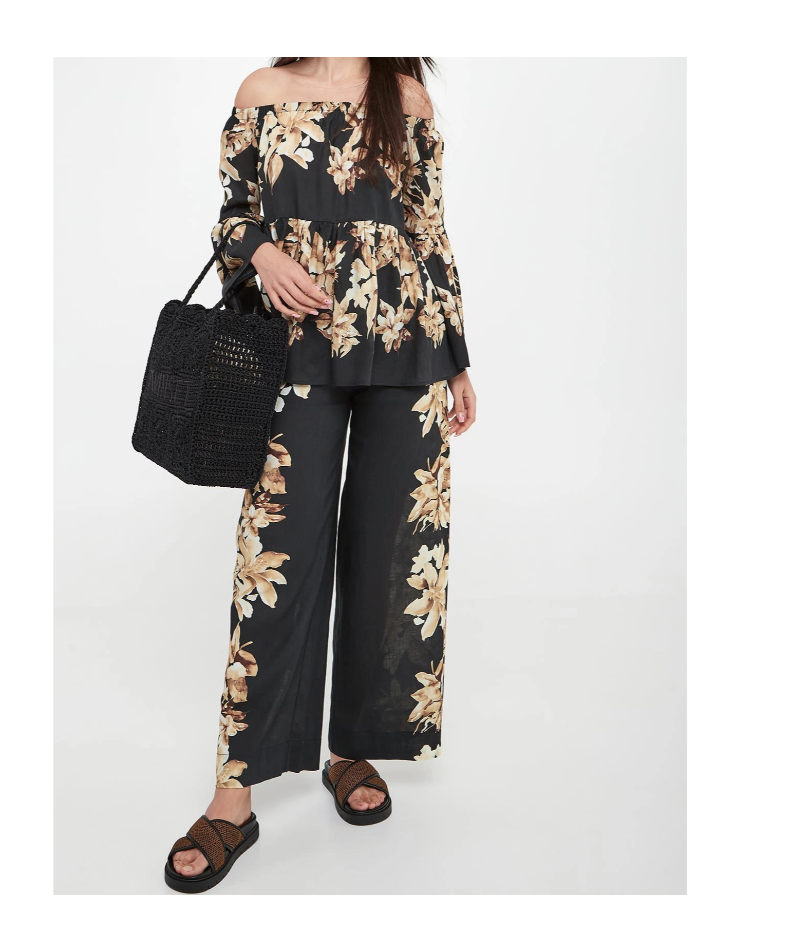 TWINSET FLORAL-PRINT TROUSERS