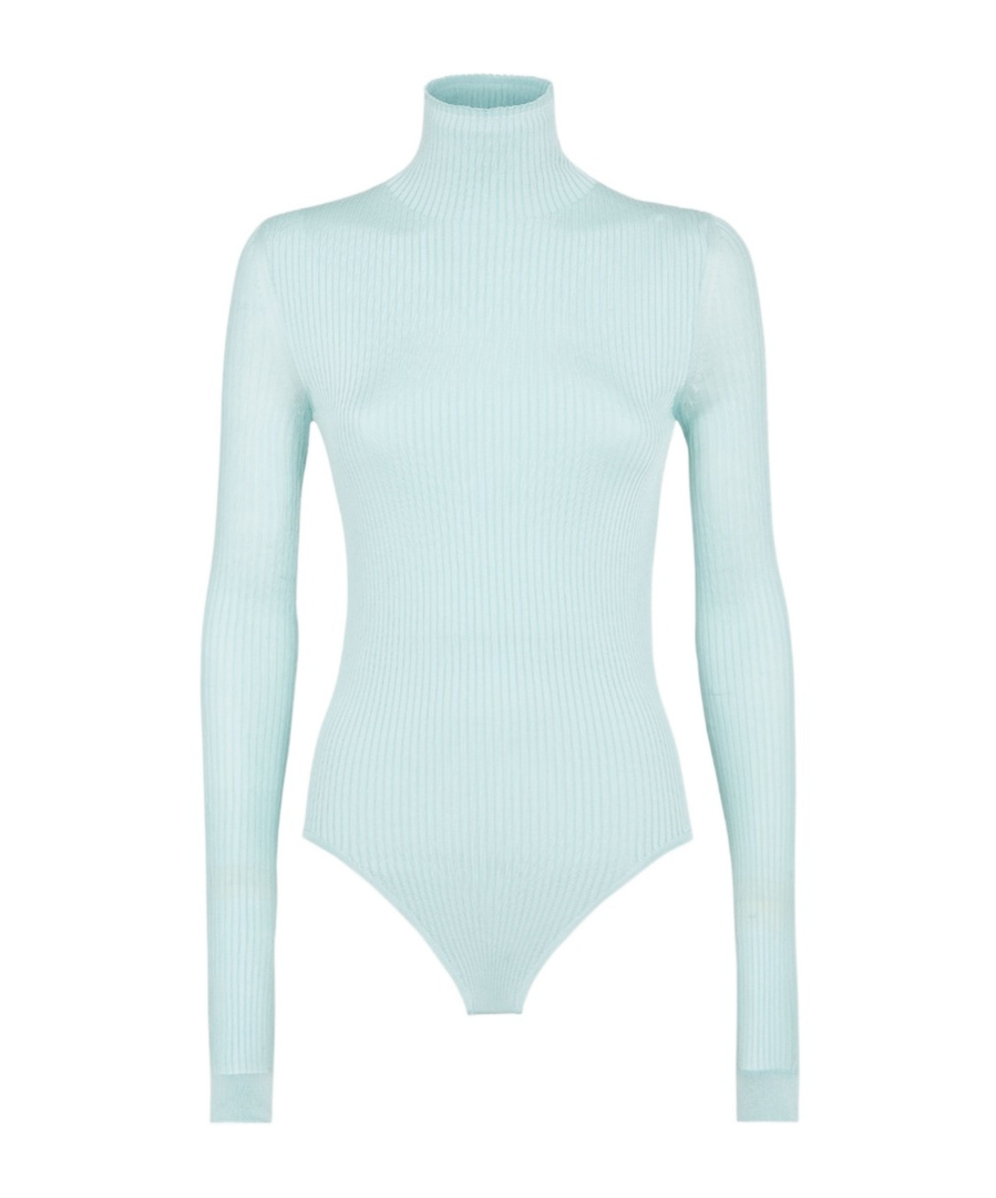 Fendi Light Blue Viscose Bodysuit In Blue