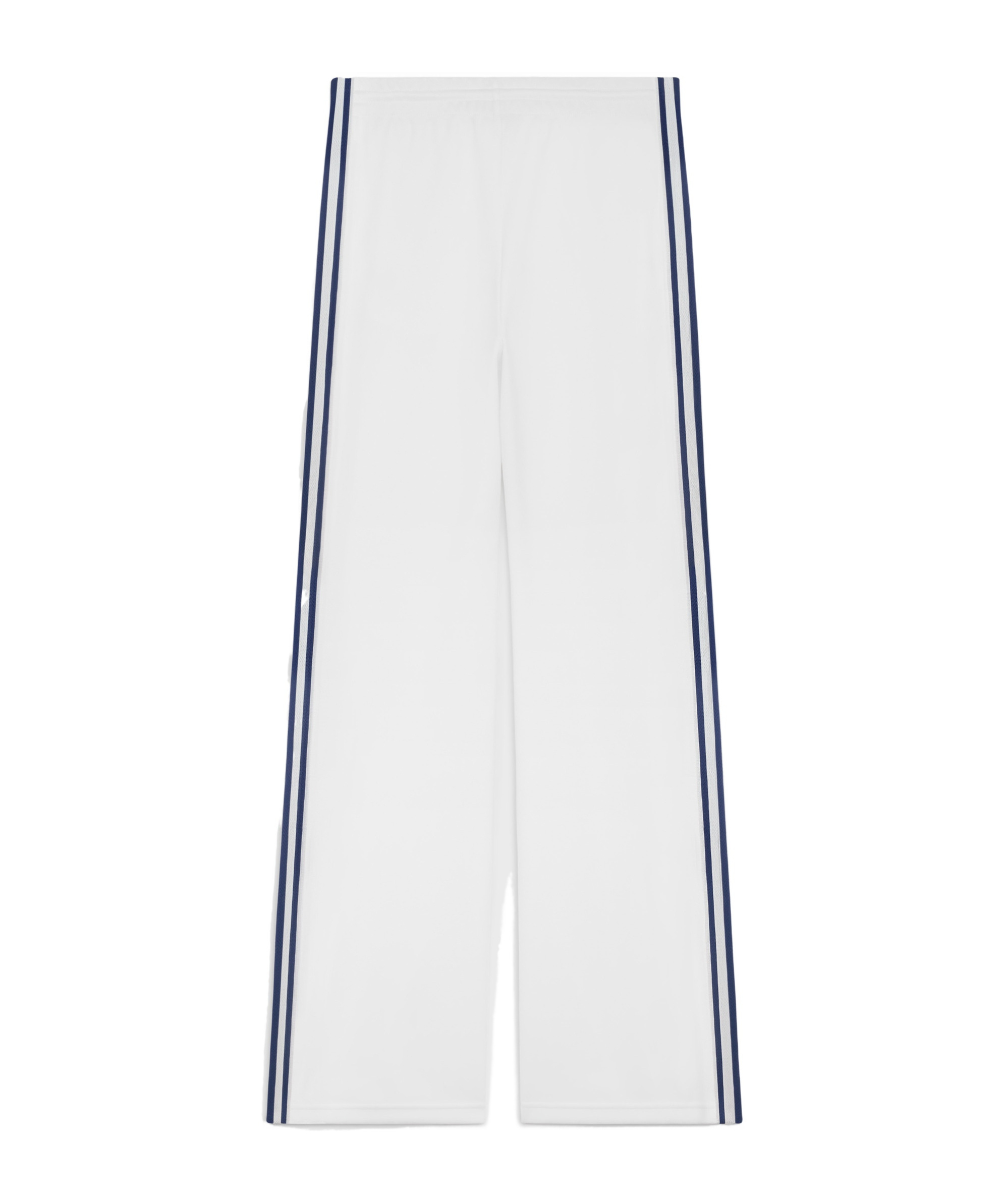 Celine Double-faced Jersey Track Pants In Off-white/navy Blue