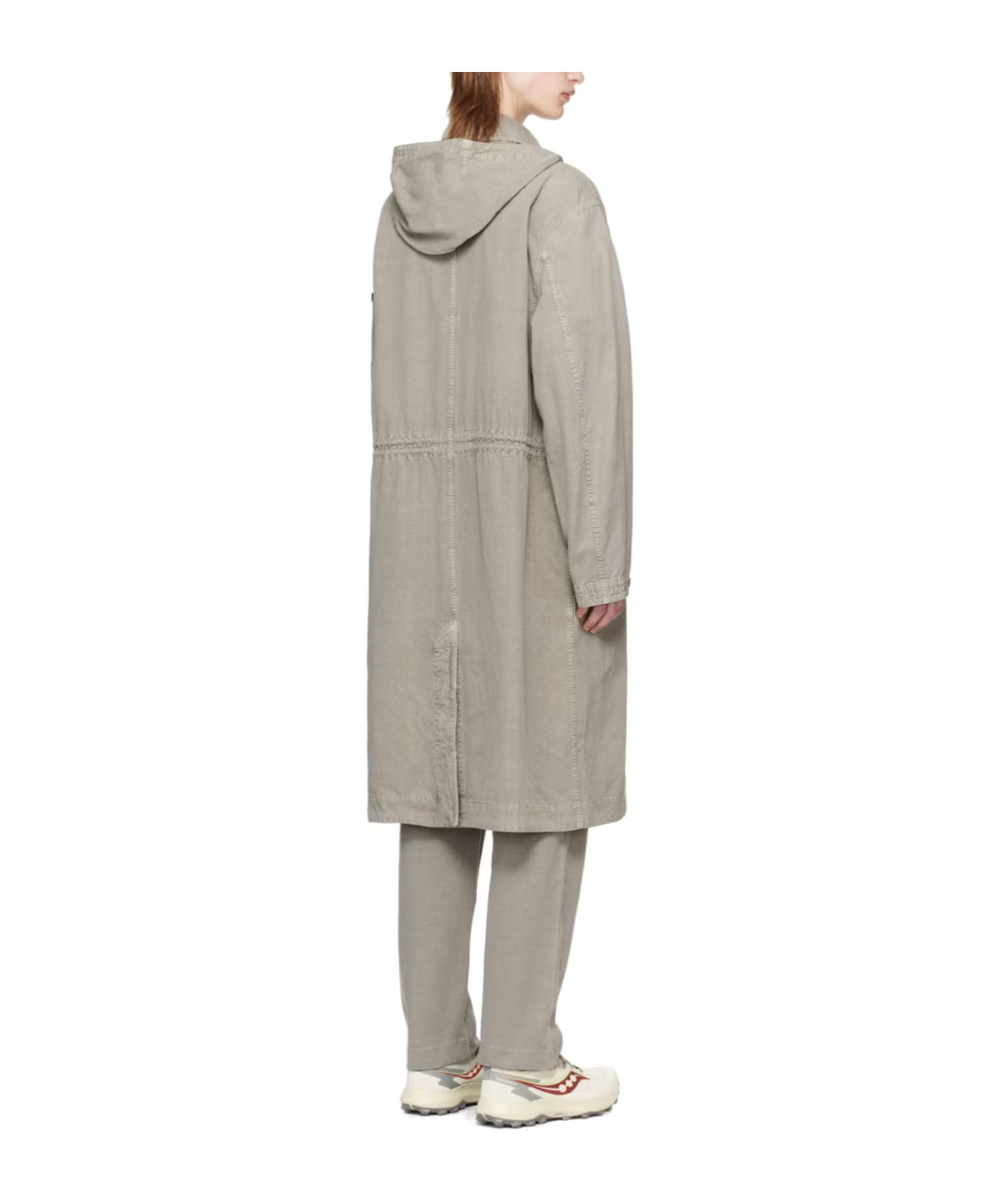 Stone Island Gray Patch Coat In Gray