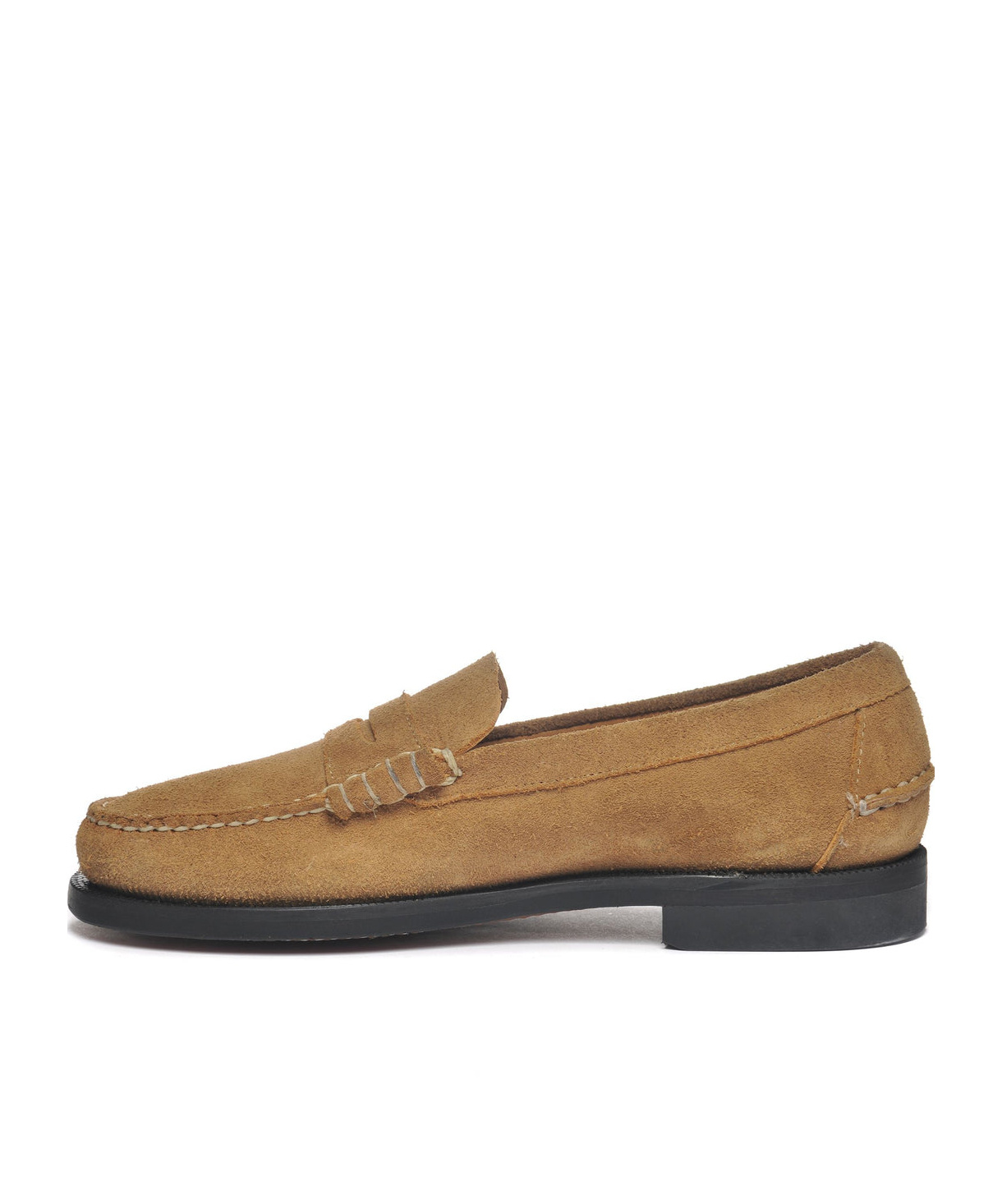 Sebago Mocassini Dan Flesh Out In Pelle Scamosciata Cammello Uomo In Beige Camel