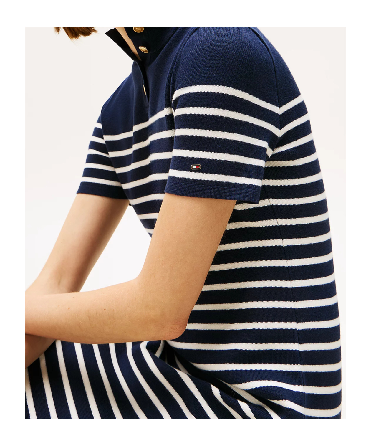 Tommy Hilfiger Short Sleeve Dress In Black