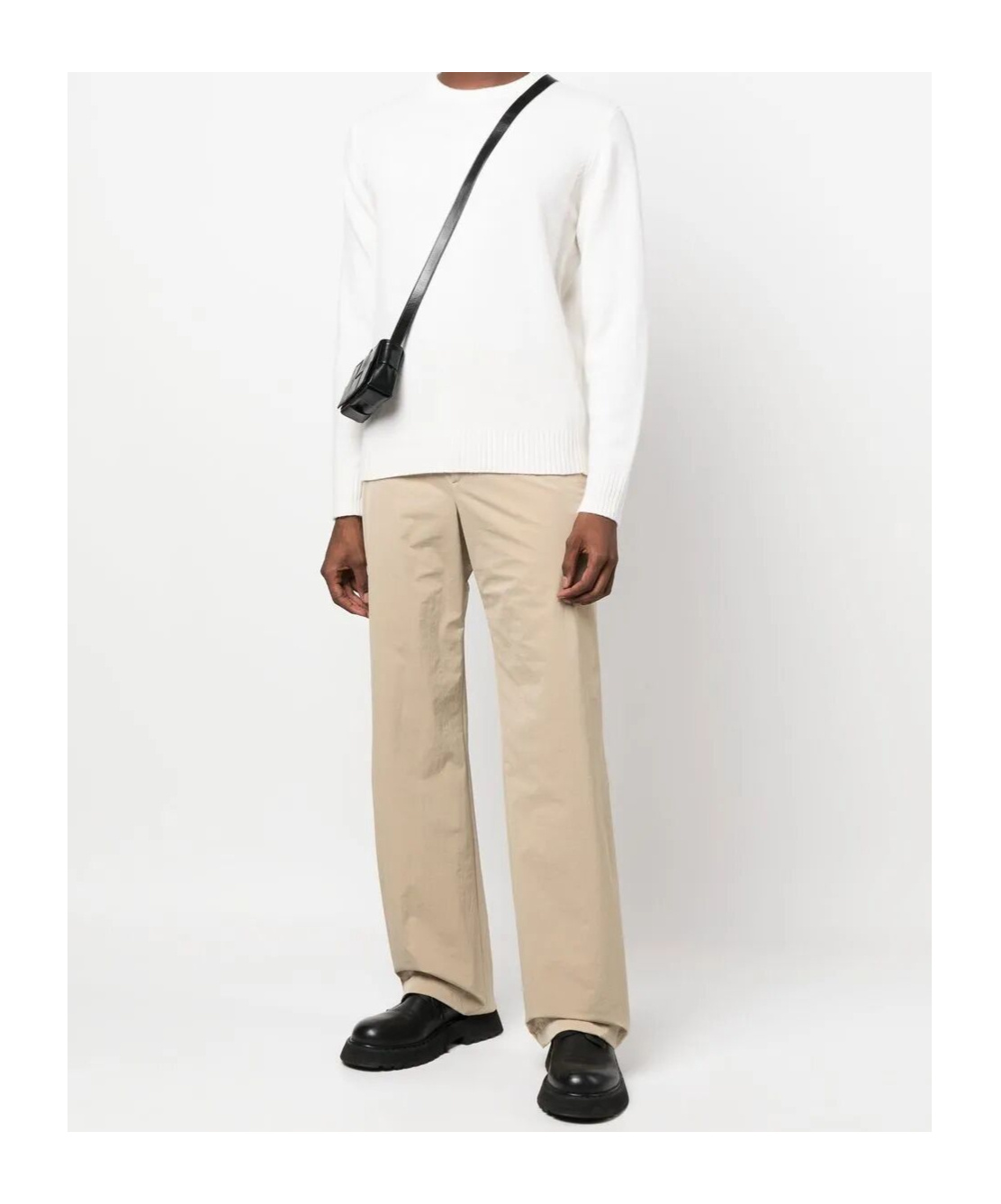 Roberto Collina Timeless Crew-neck Sweater With Ribbed Details In White