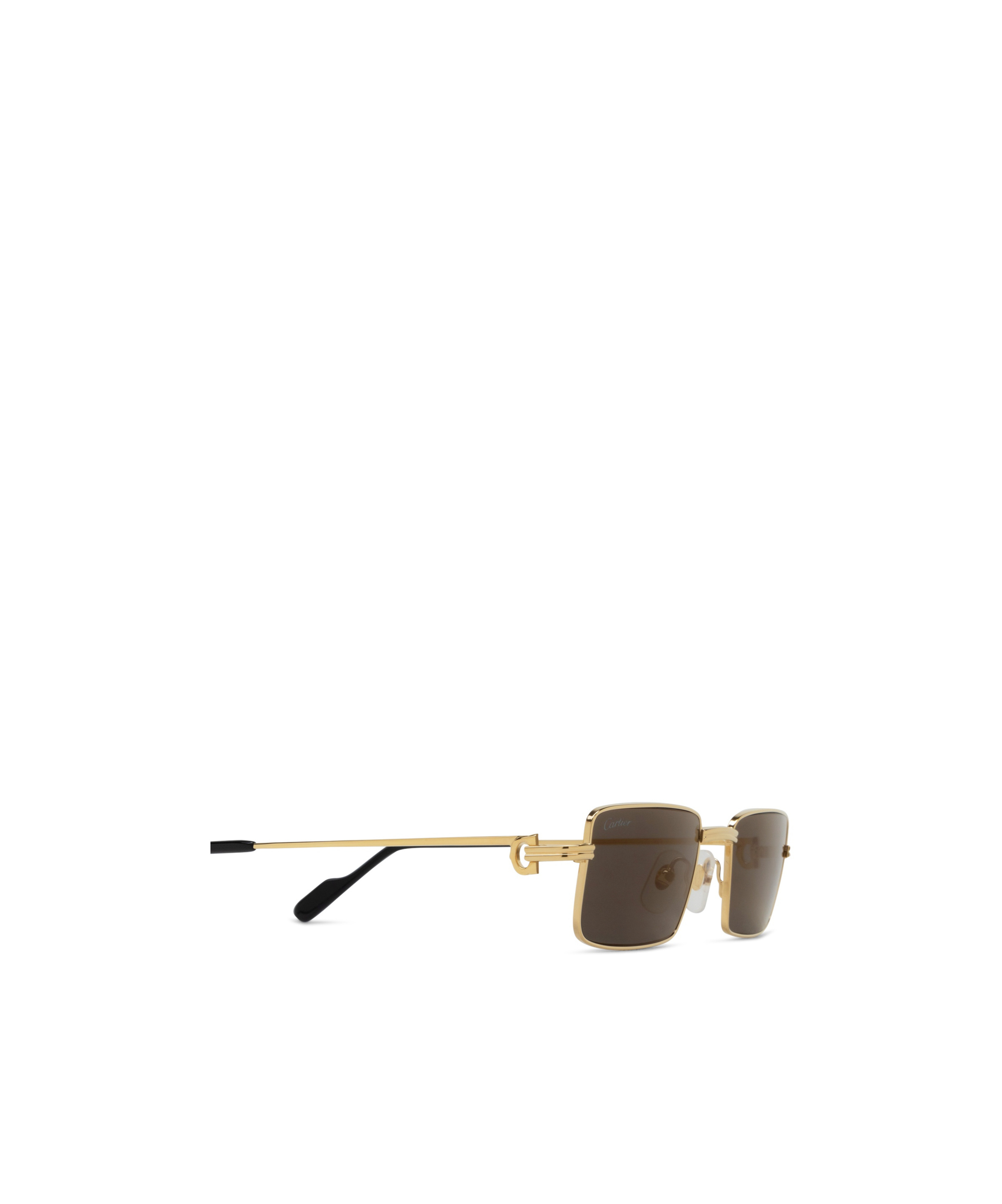 Cartier Rectangular Frame Sunglasses In Green