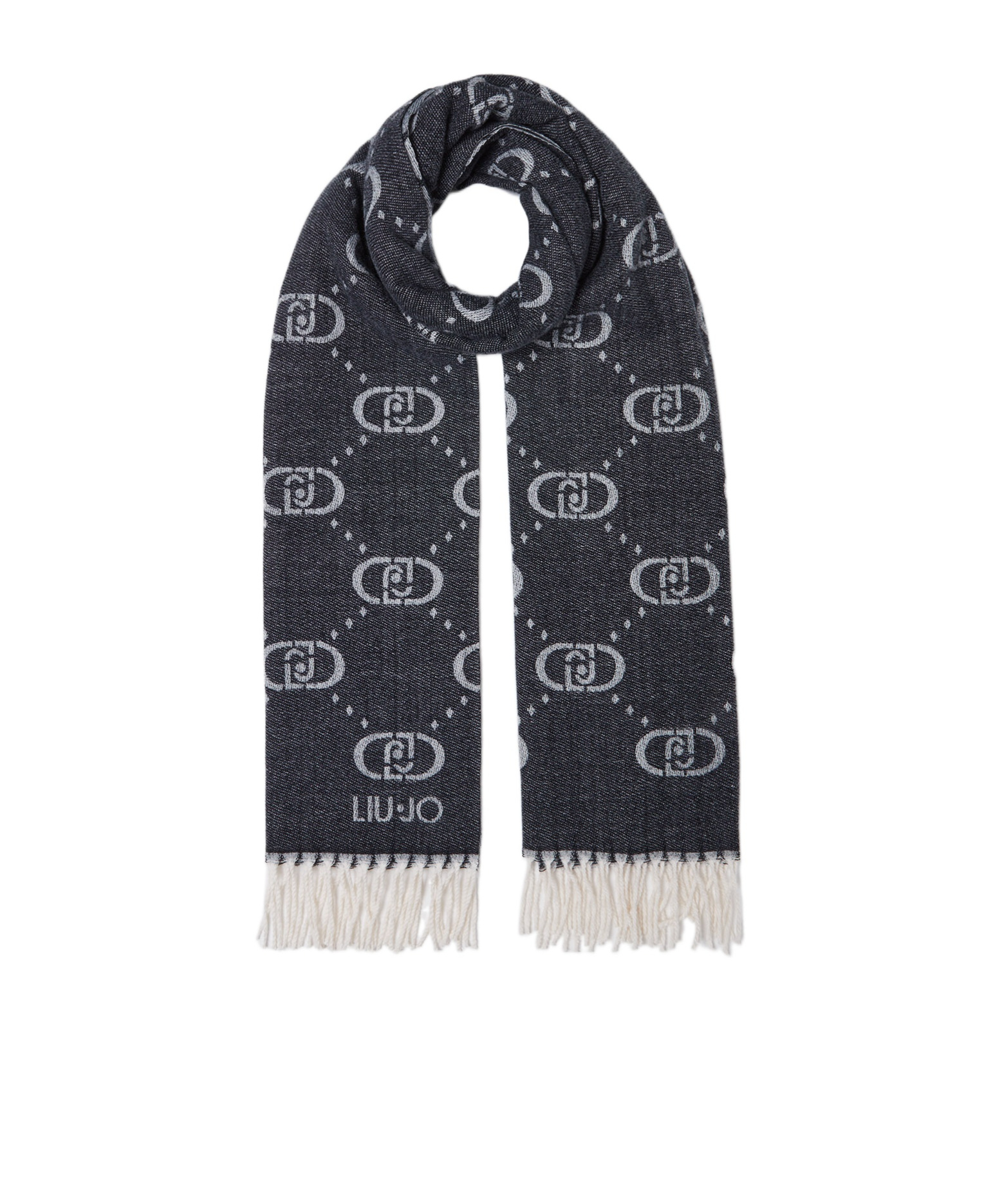 Liu •jo Fringed Scarf In Gray