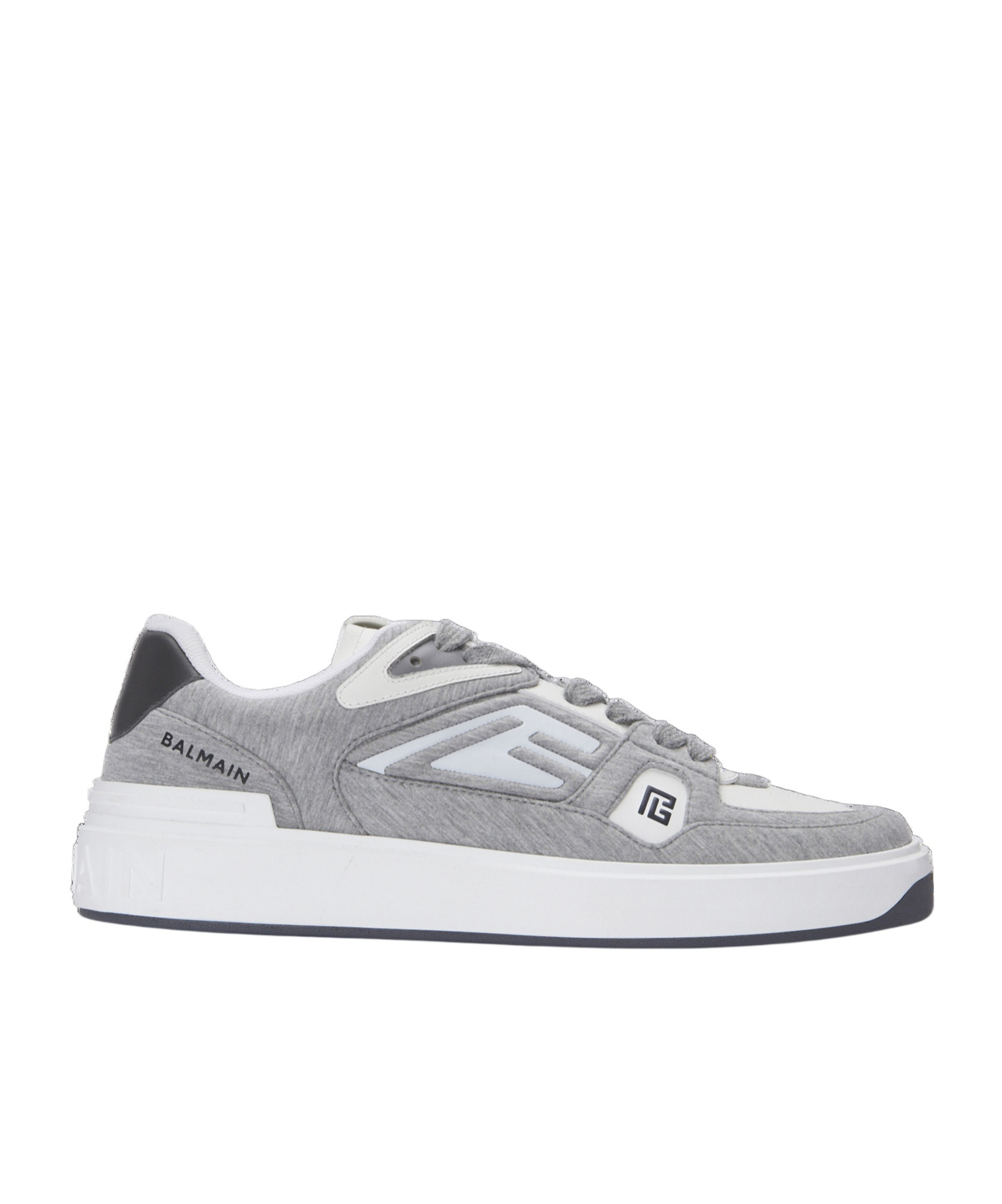 Balmain Round Head Low-cut Casual Shoes In White