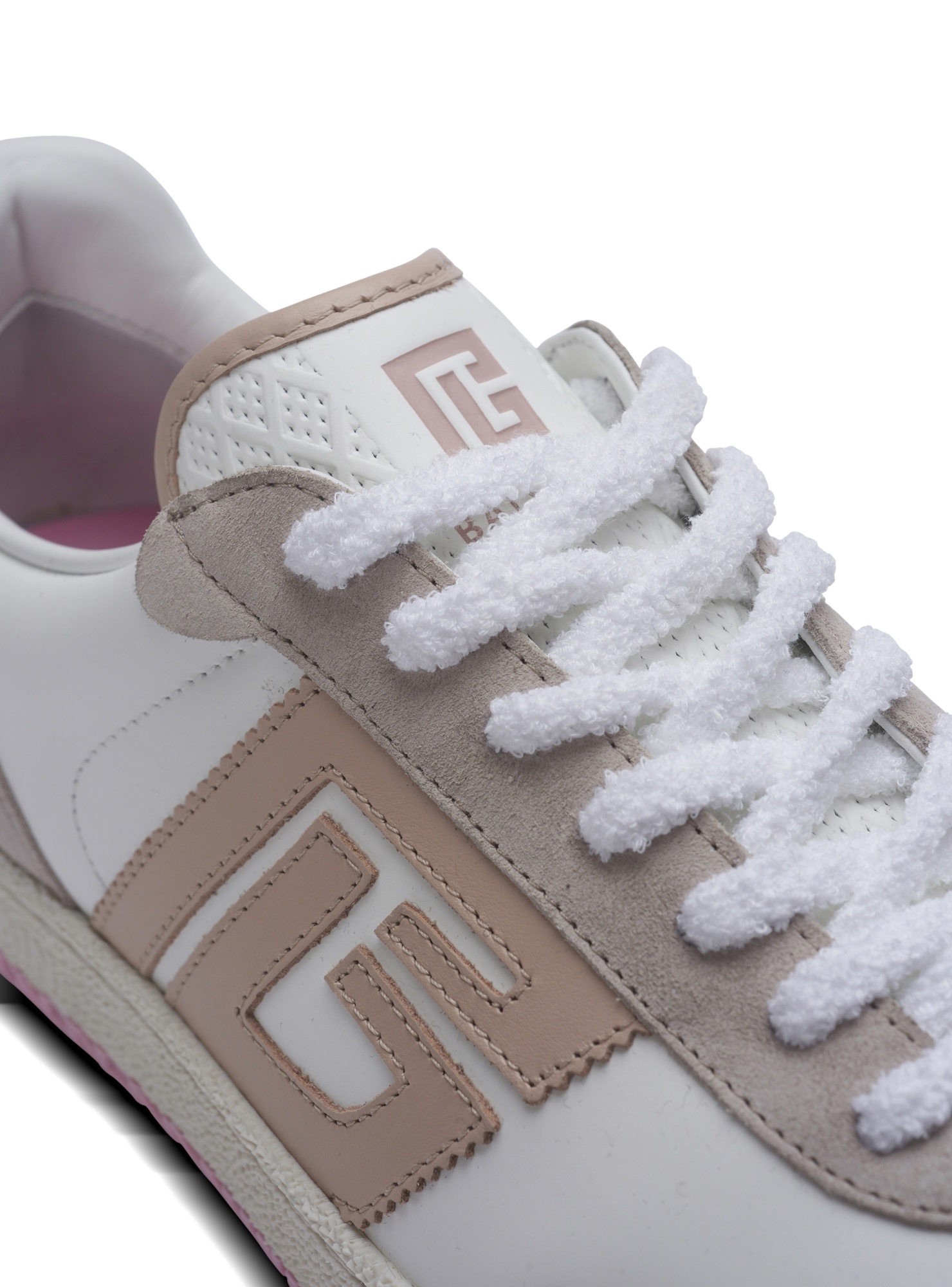 Balmain Lace-up Low-cut Casual Shoes In White