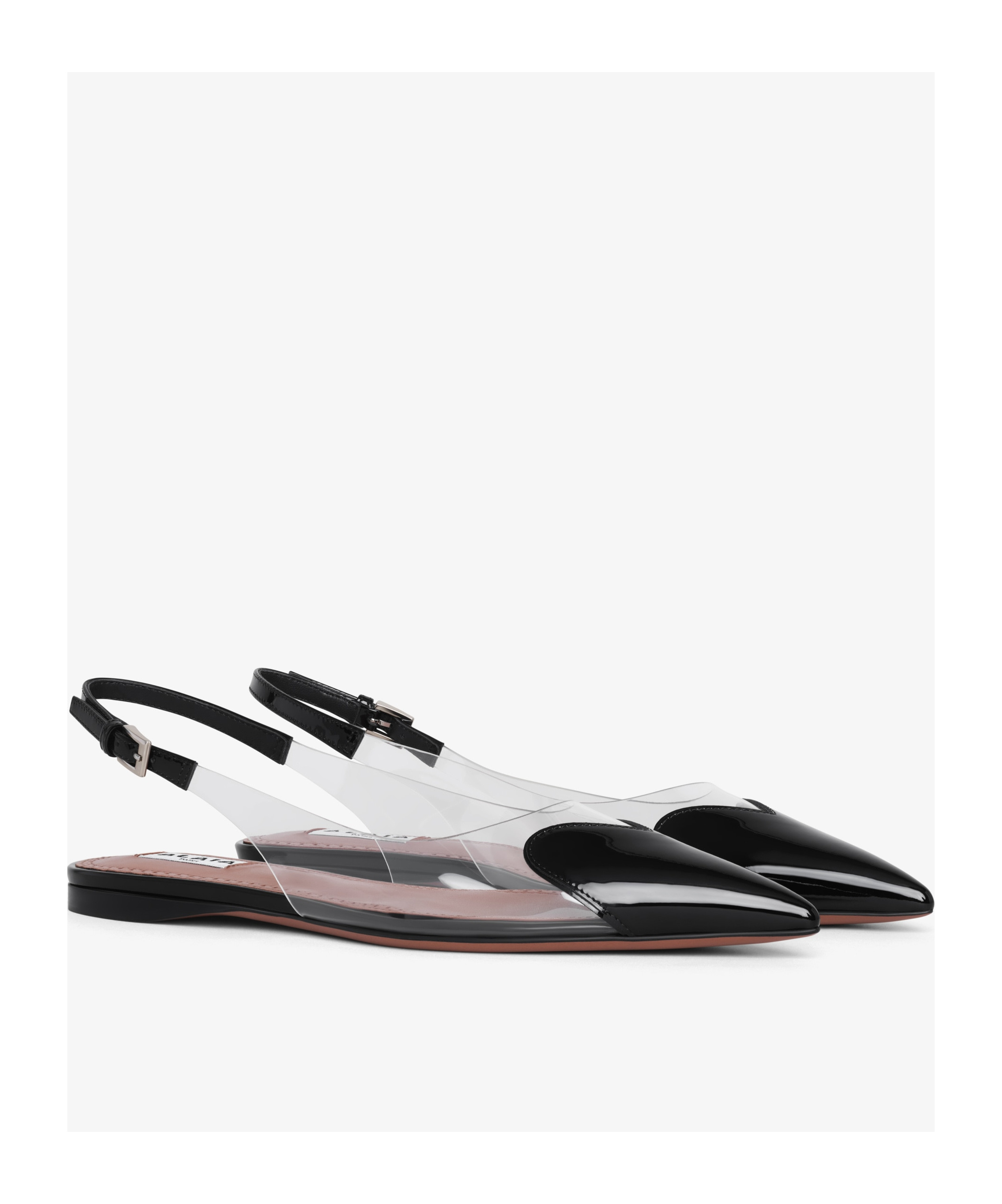 Alaïa Le Cœur Slingback Flats In Black