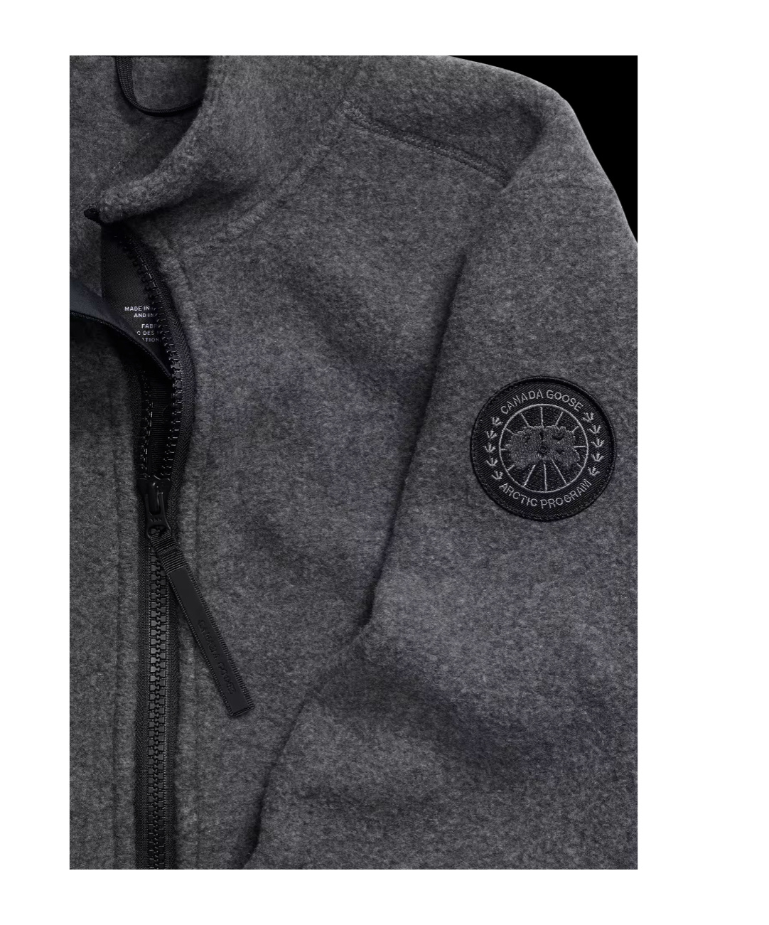 Canada Goose Lawson Fleece Jacket Black Label In Gray