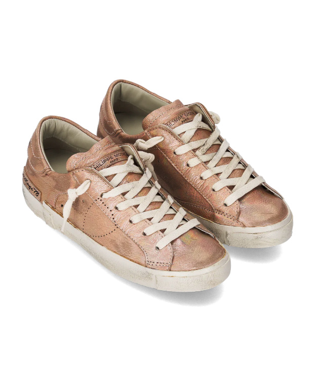 Philippe Model Round Head Low-cut Sneakers In Nude