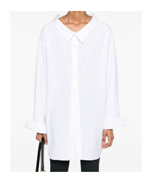 Shop Balenciaga Long-sleeved Shirt In White