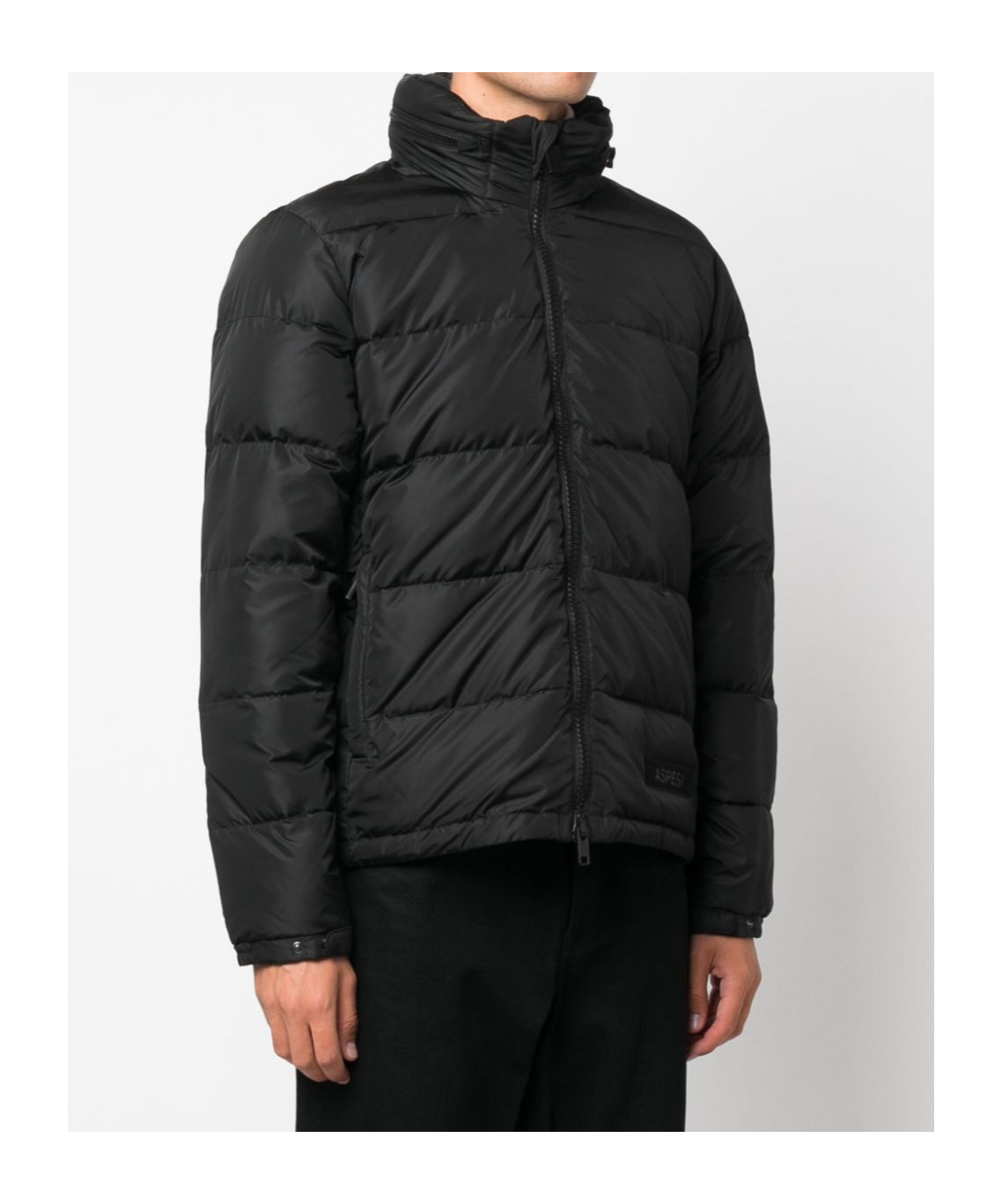 Aspesi Giub. Pocoelastico Puffer In Black Polyamide In Black