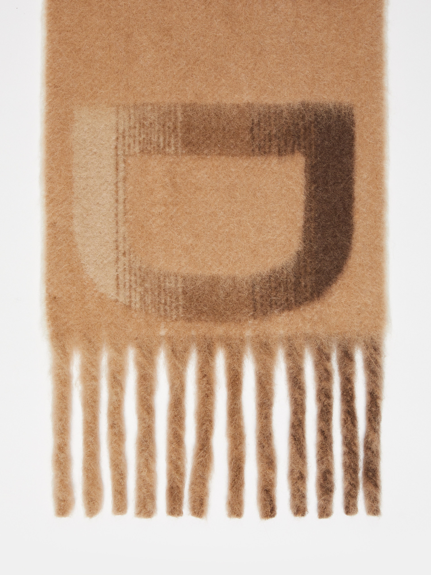 Weekend Max Mara Jacquard Alpaca Blended Scarf In Nude