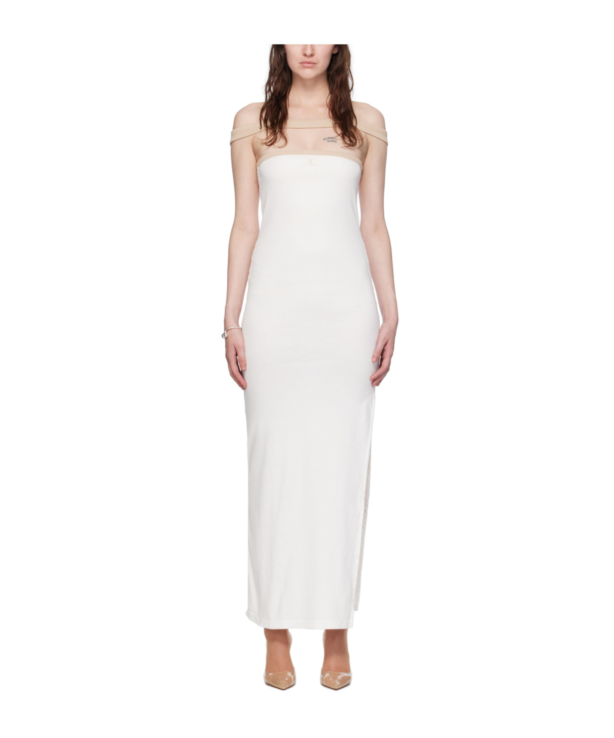 Courrèges One-collar Dress In White