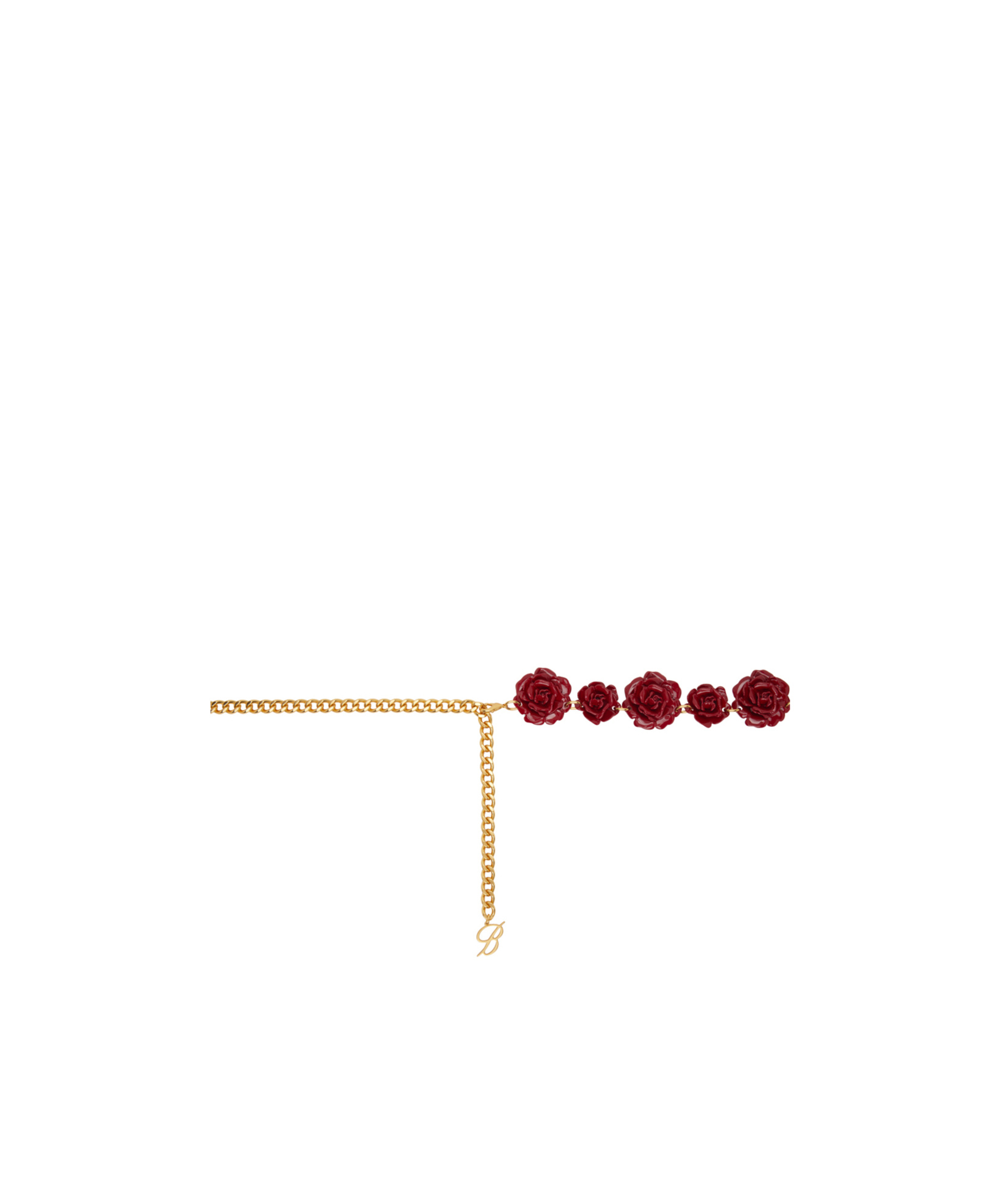 Blumarine Floral Pattern Waist Chain In Red