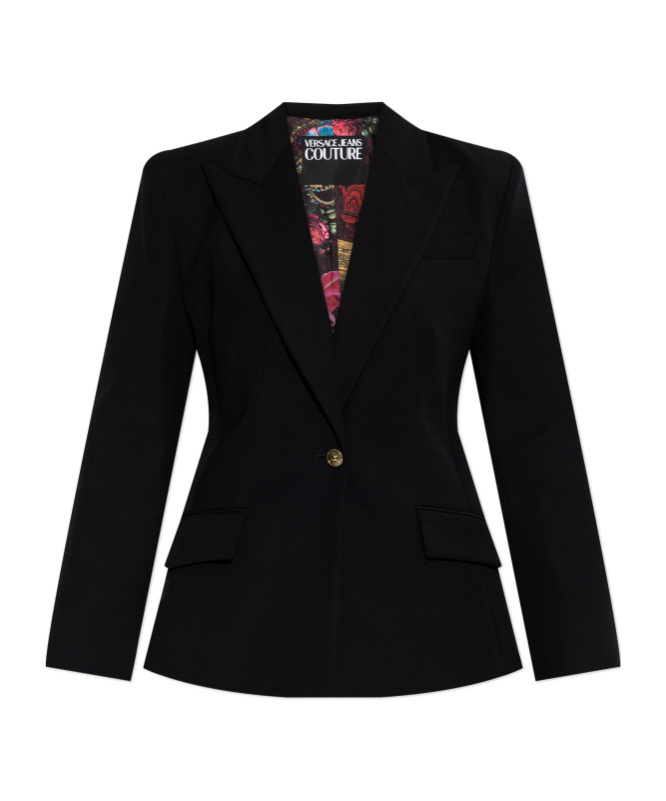 Versace Jeans Long-sleeved Suit Jacket In Black