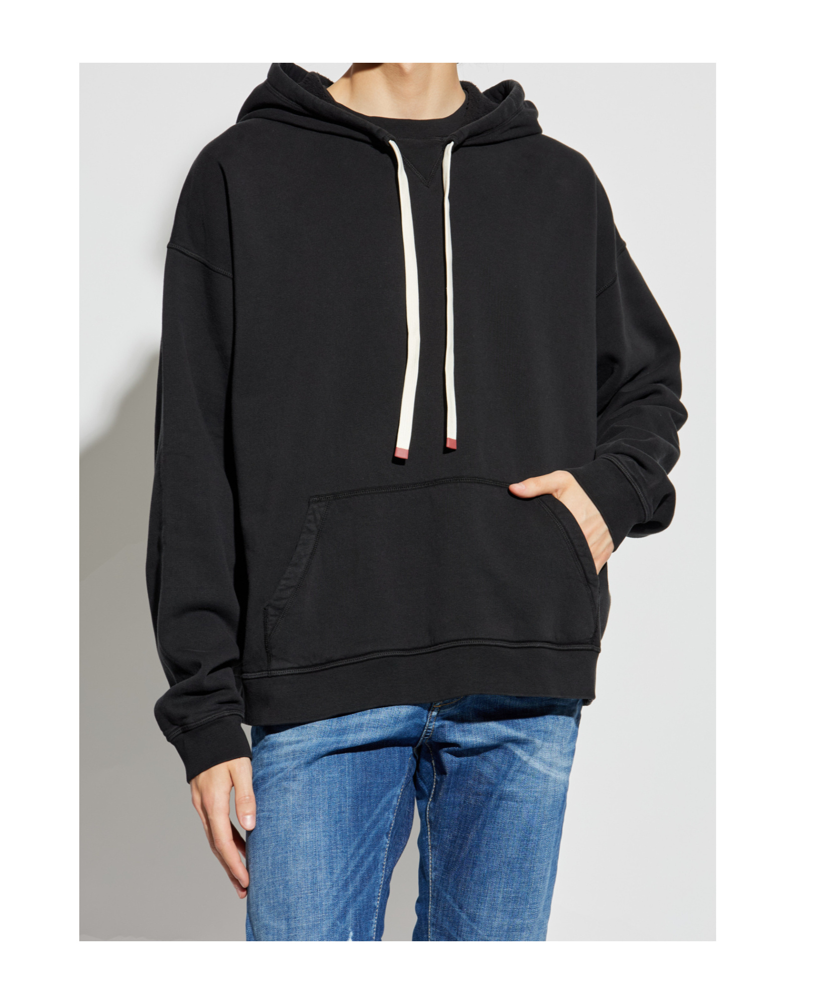 Dsquared2 Kangaroo-pocket Drawstring Hoodie In Black