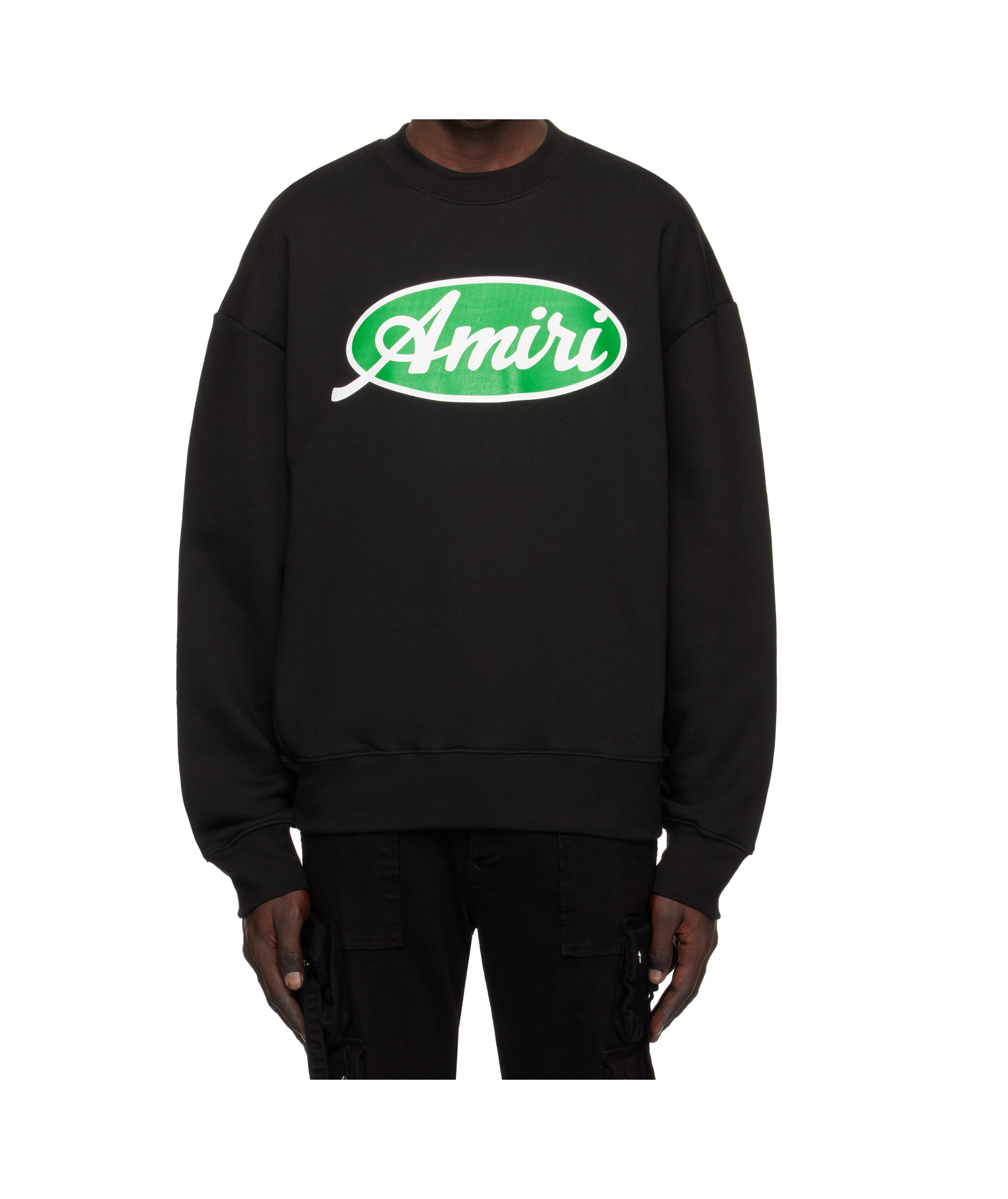 Shop Amiri Black '' Oval Oversized Sweatshirt