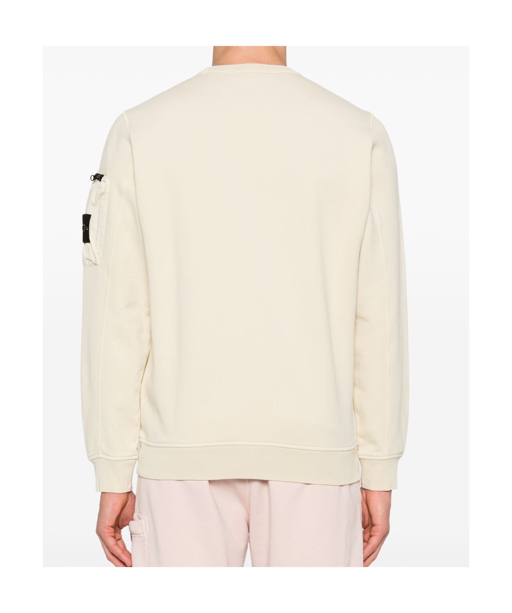 Stone Island Logo Sweatshirt In White