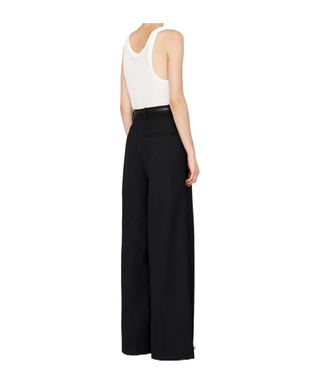 Shop Anine Bing Palazzo Pants In Black