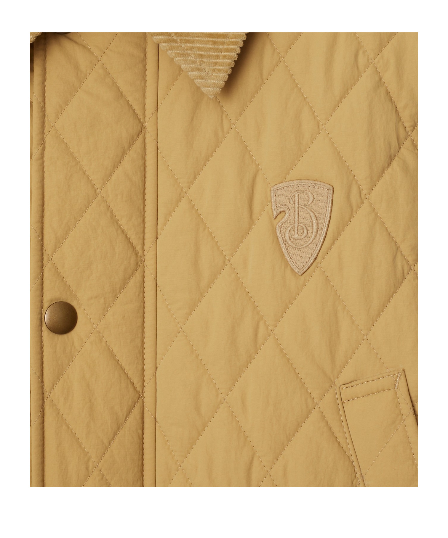 Shop Burberry Diamond-quilted Jacket In Nude