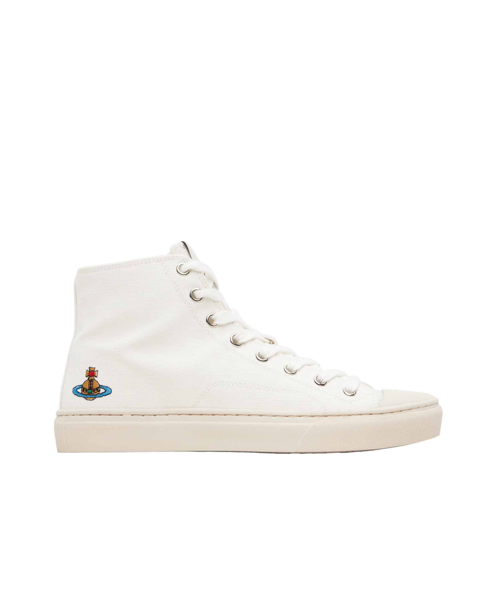 Vivienne Westwood White High Top Plimsoll Sneakers In White
