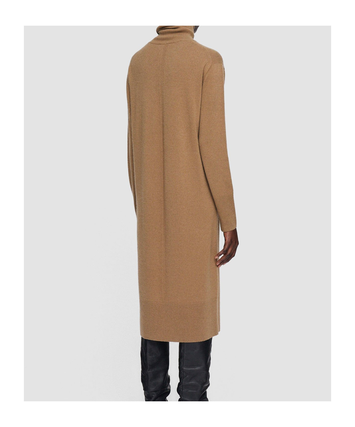 Shop Joseph Cashmere Midi Dress In Brown