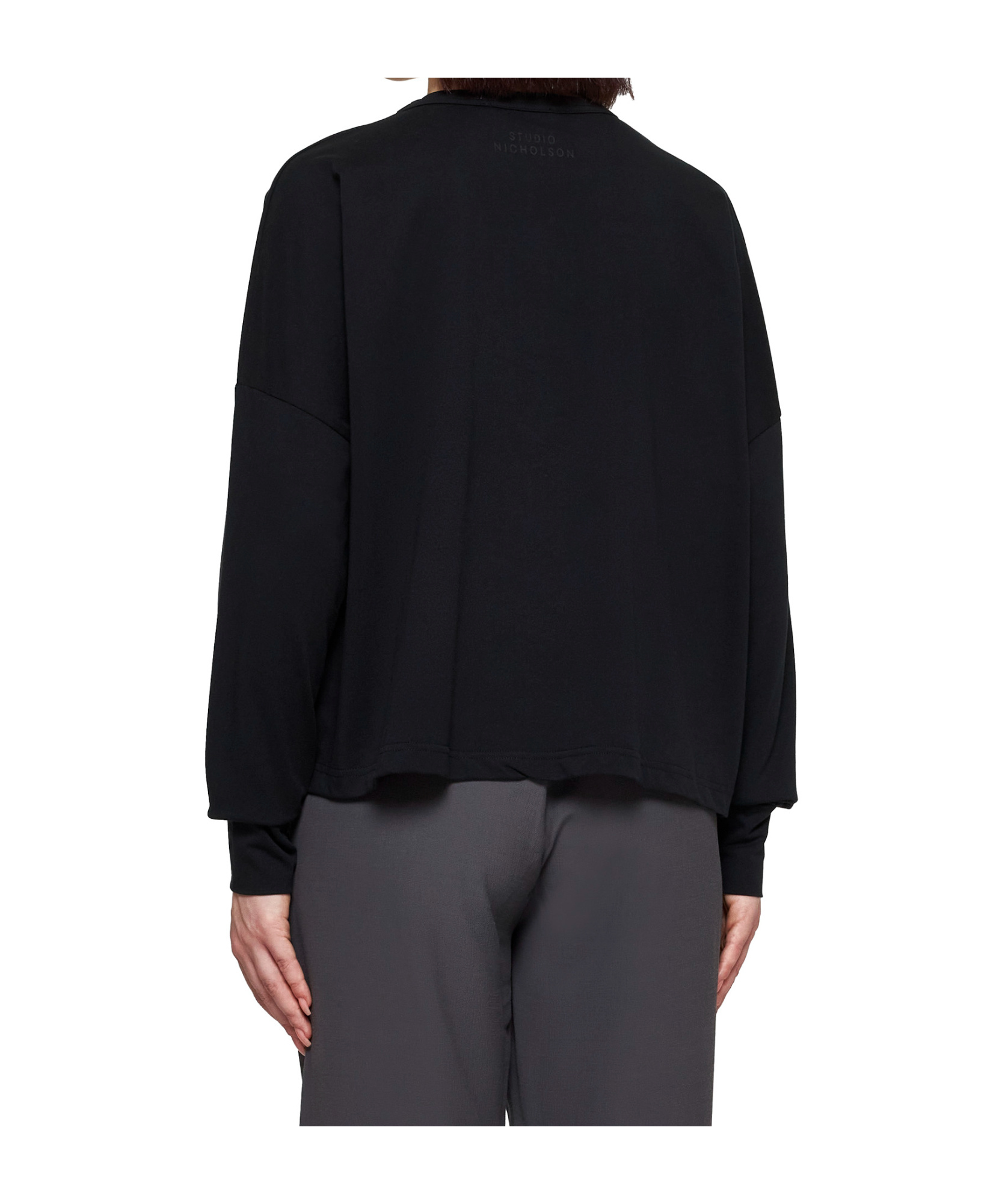 Studio Nicholson Dropped-shoulder Long-sleeve T-shirt In Black