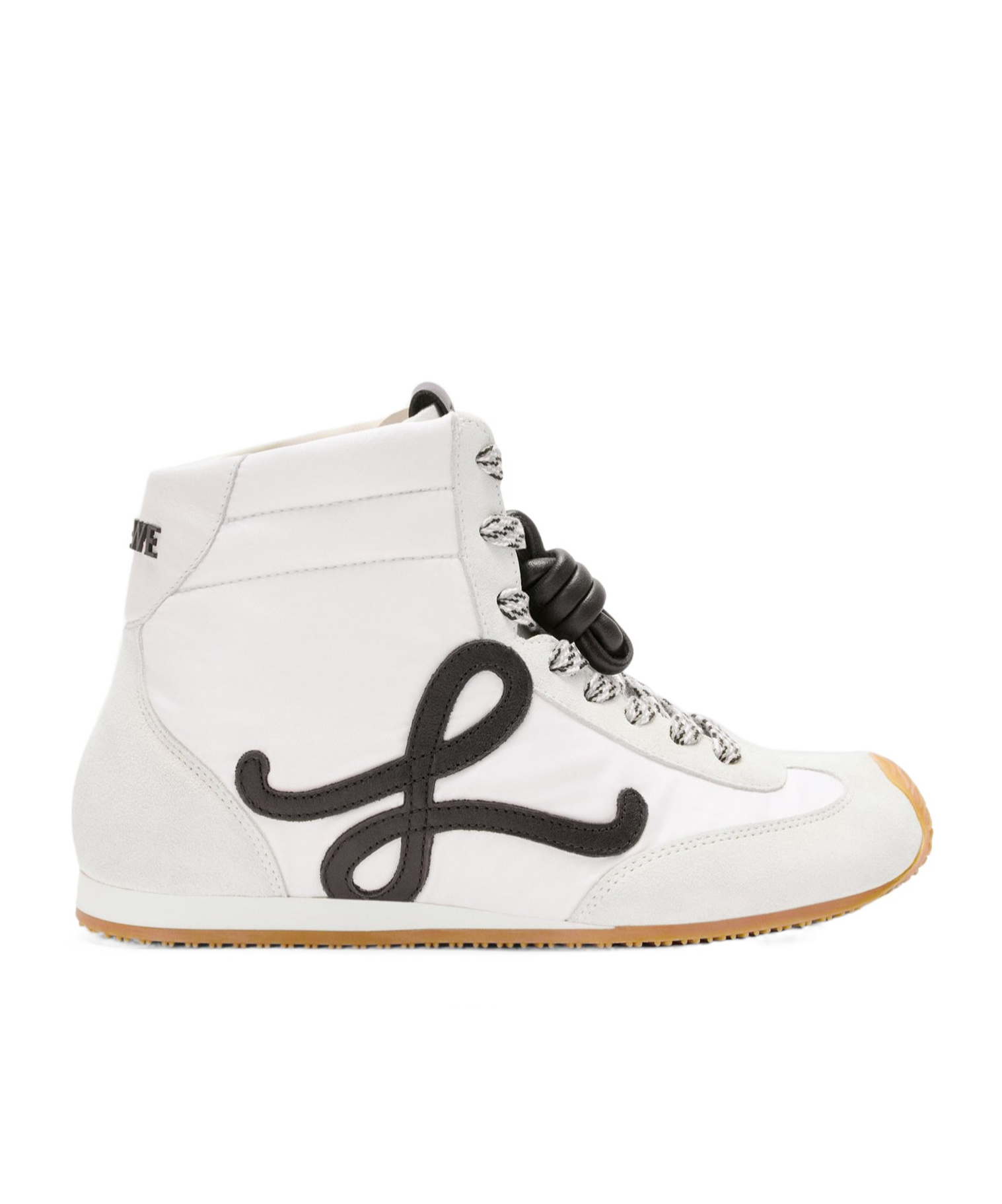 Shop Loewe Ballet Runner 2.0 High-top In Nylon And Calfskin In White
