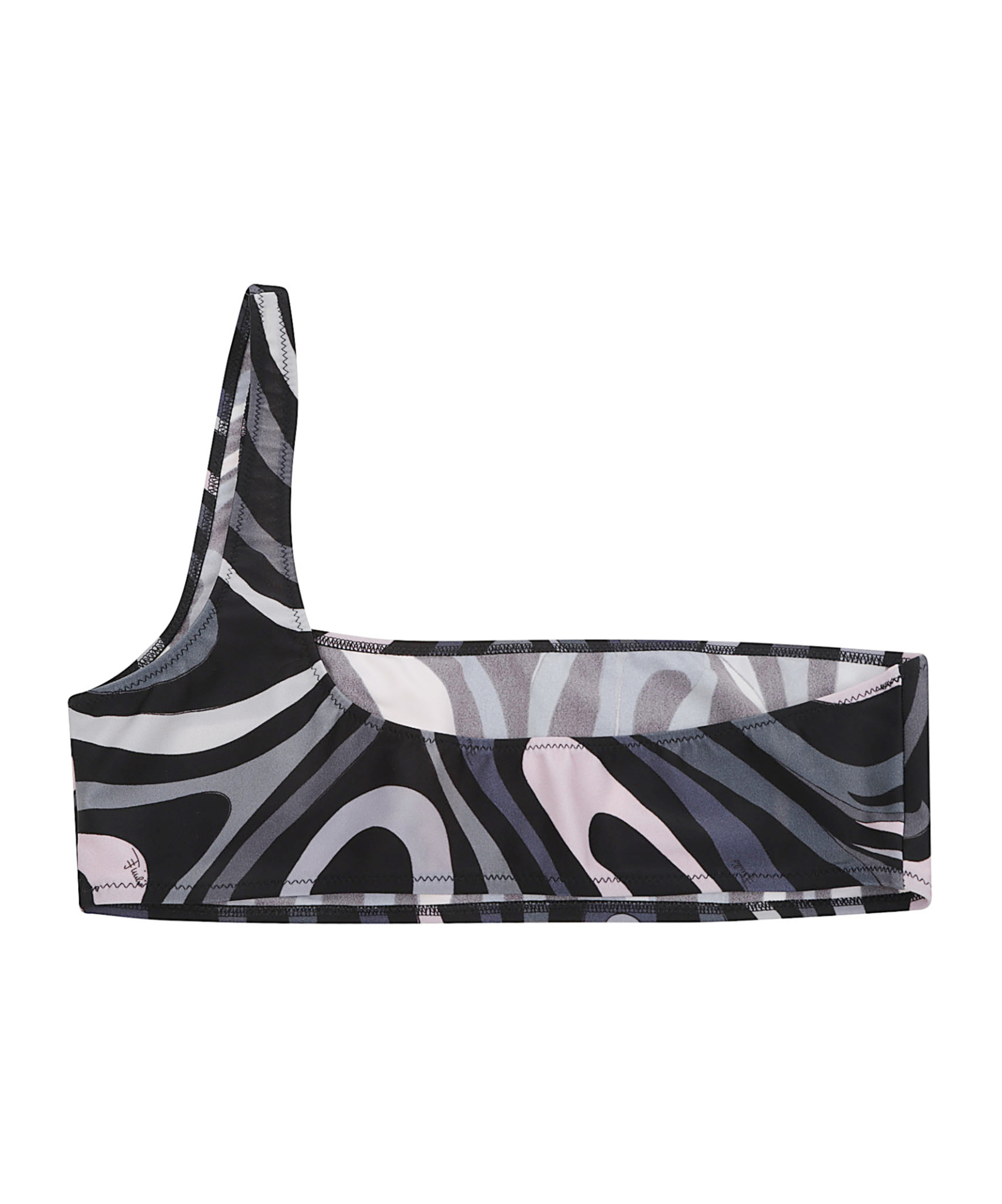 Pucci One-shoulder Bikini Top In Multi