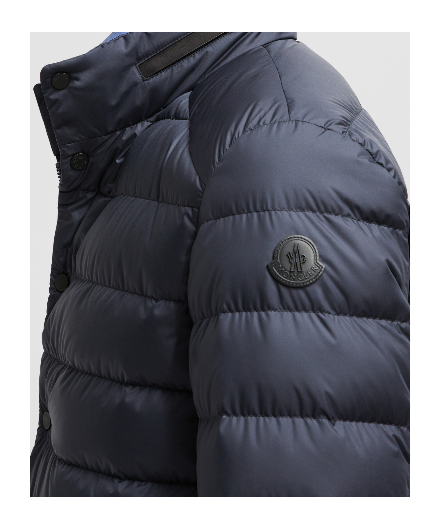 Moncler Carrelet Jacket With Zip And Buttons In Blue