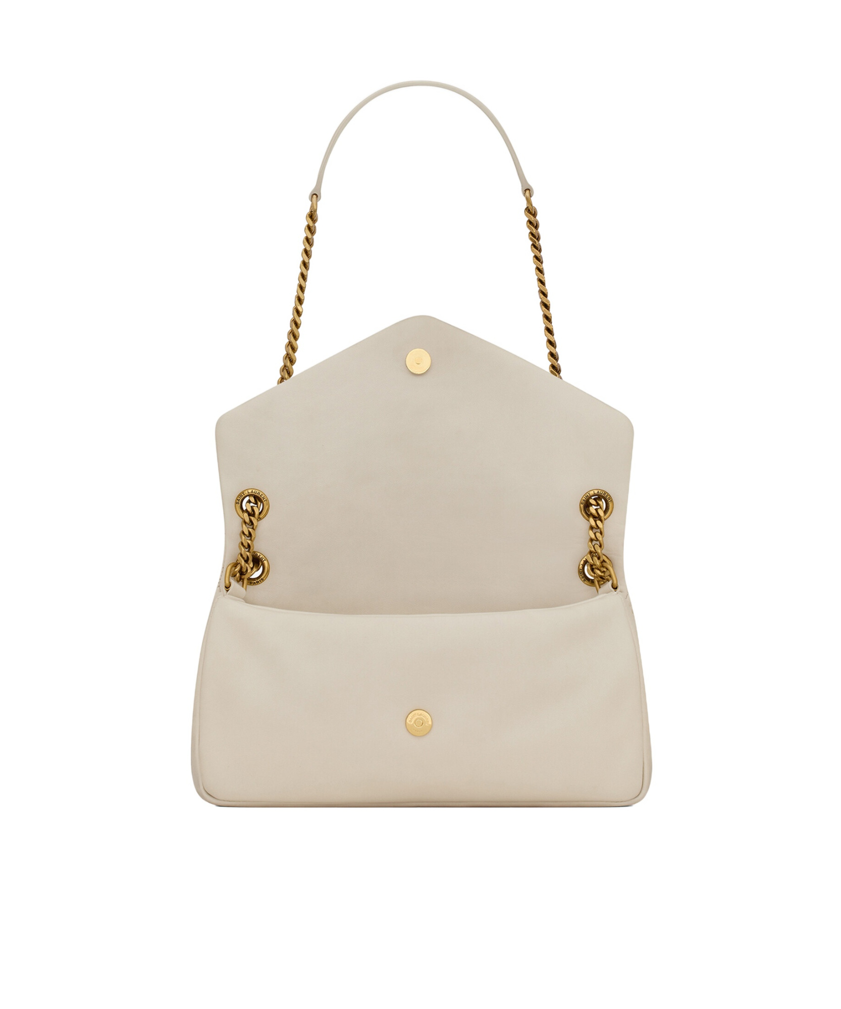 Saint Laurent Small Puffer Shoulder Bag In Nude