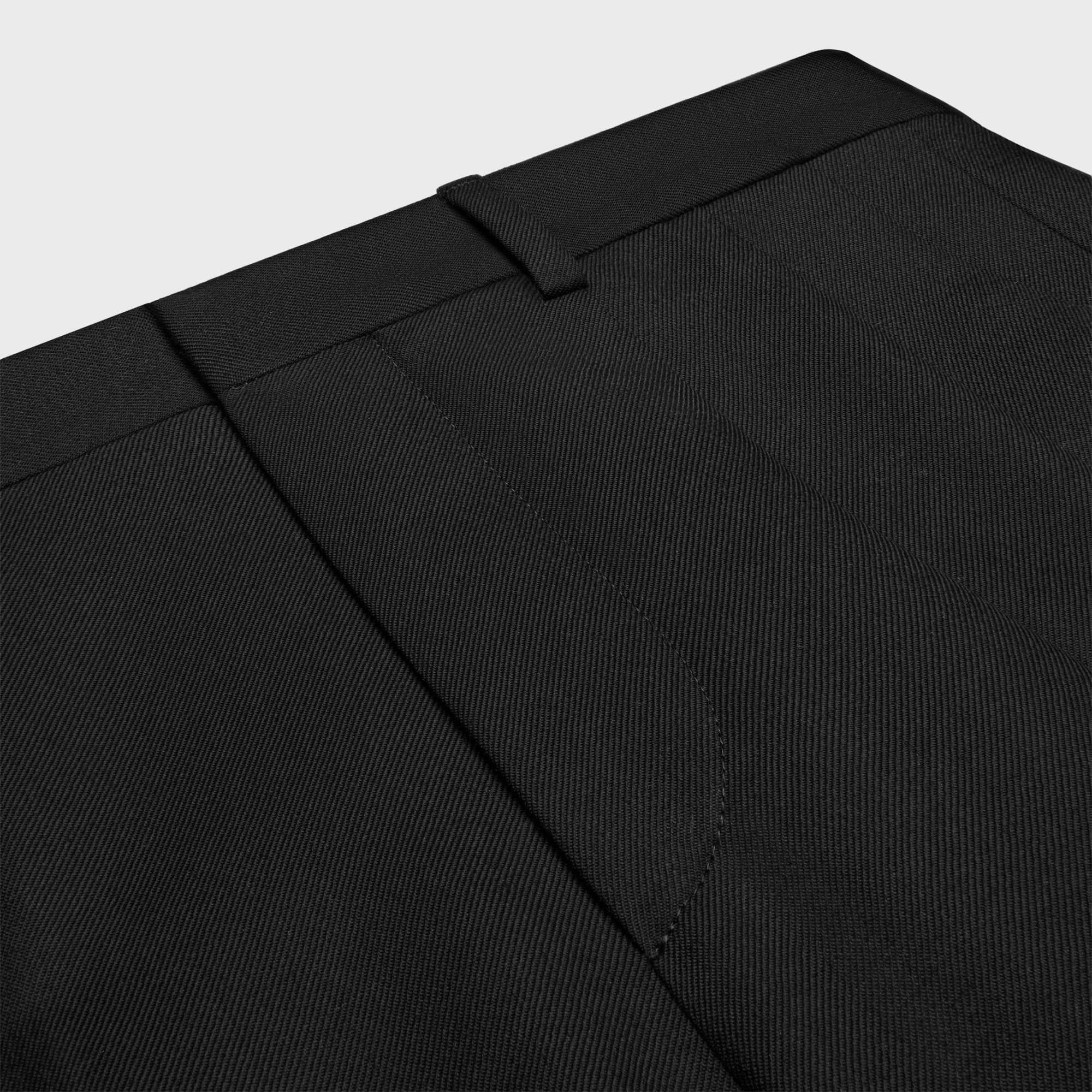 Celine Pleated Trousers In Light Wool Gabardine In Black