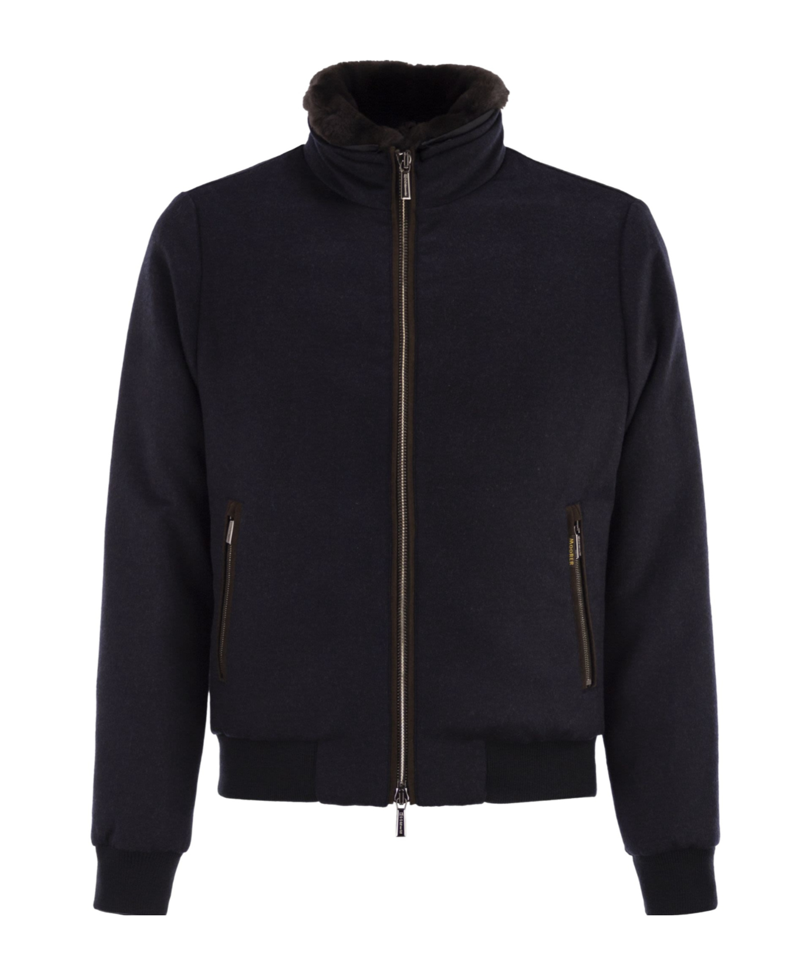 Moorer Long-sleeved Down Jacket In Blue