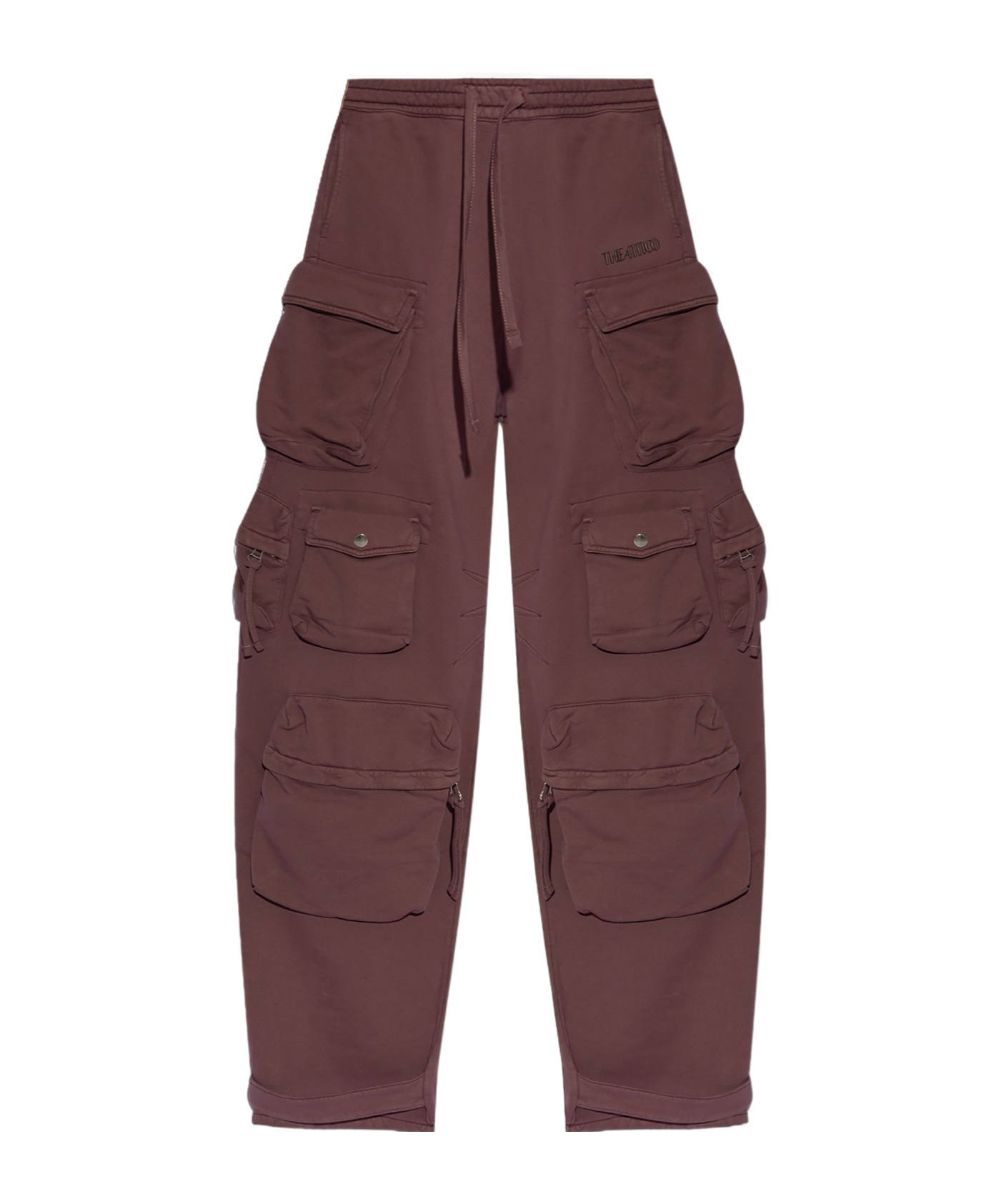 Attico Elastic Waist Sweatpants In Red