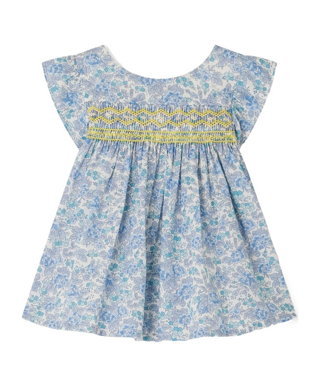 Bonpoint Baby Girls Floral Naomie Blouse In Blue